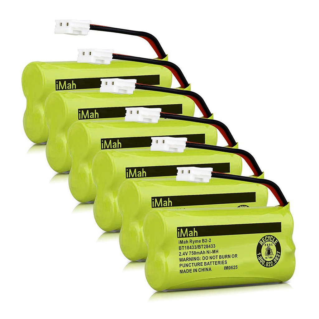 Imah Bt18433/Bt28433 2.4V 750Mah Nimh Battery Pack Compatible With At&T Vtech Cordless Phone Cs6219 Cs6229 Ds6301 Ds6151 Ds6101
