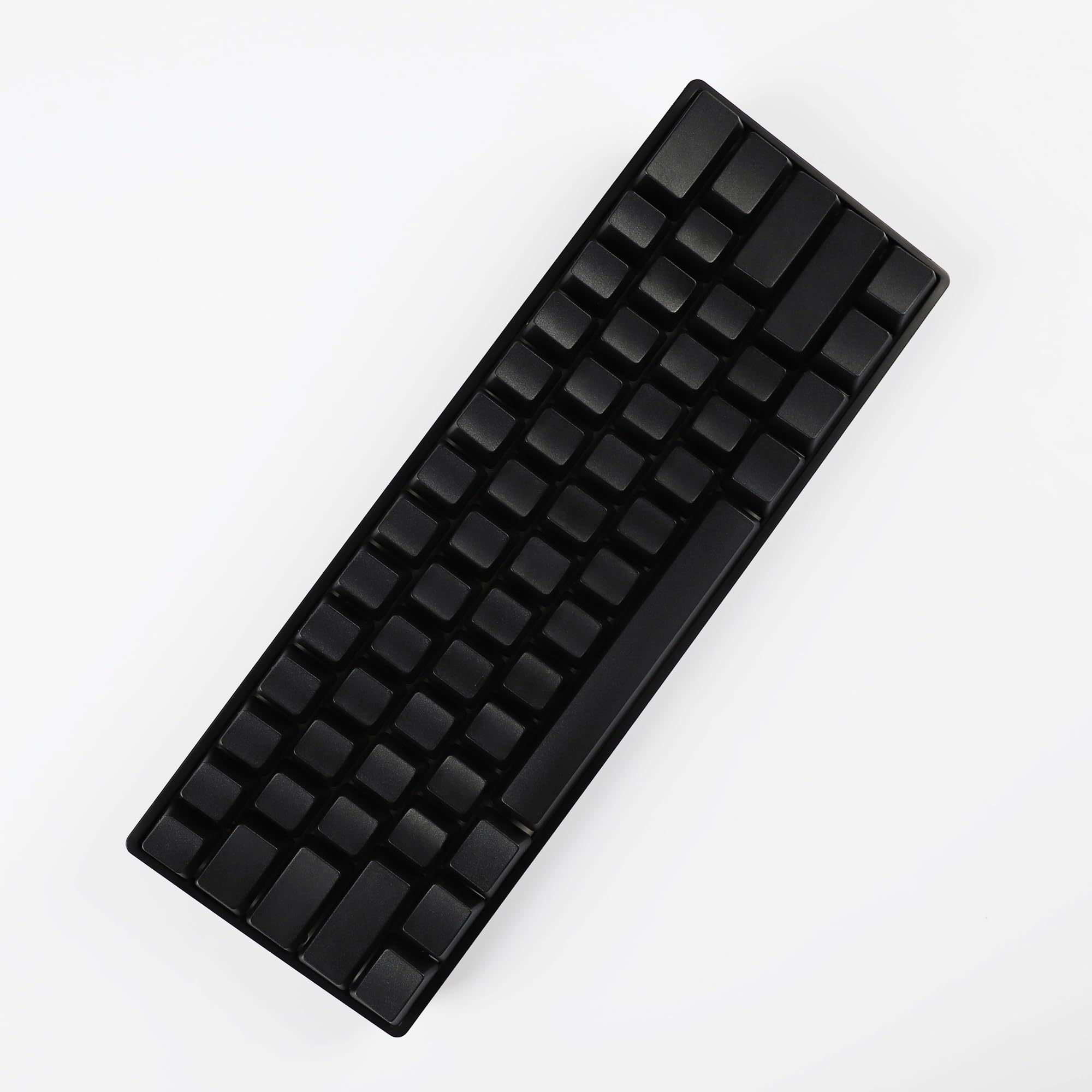 Ymdk Blank Thick Pbt Oem Profile 61 Ansi Keycaps For Mx Switches Mechanical Keyboard (Black)(Only Keycap)