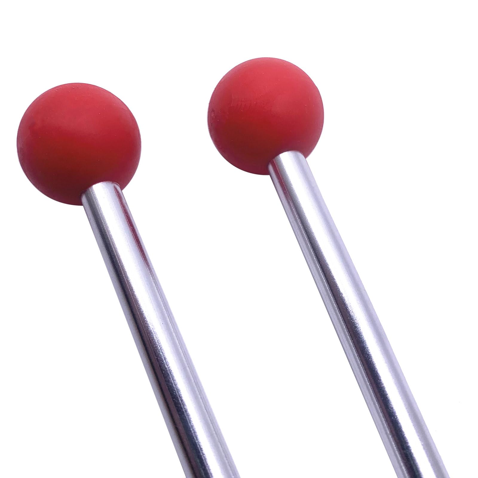 Tuoren Red Xylophone Mallets Glockenspiel Sticks Rubber Mallets Percussion Sticks For Tongue Drum, Glockenspiel, Xylophone, Chim