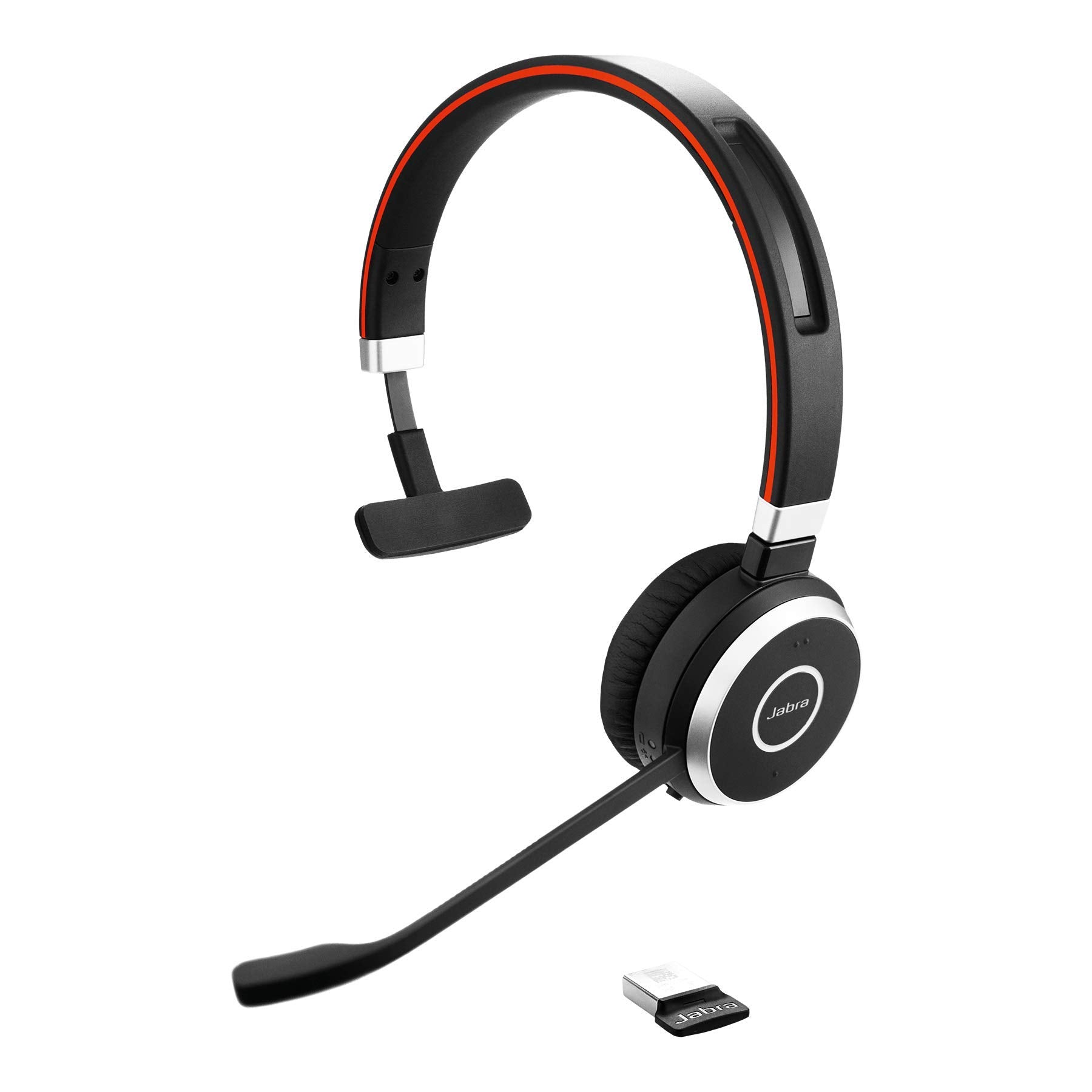 Jabra Evolve 65 Ms Teams Wireless Headset, Mono   Includes Link 370 Usb Adapter   Bluetooth Headset With Industry Leading Wirele