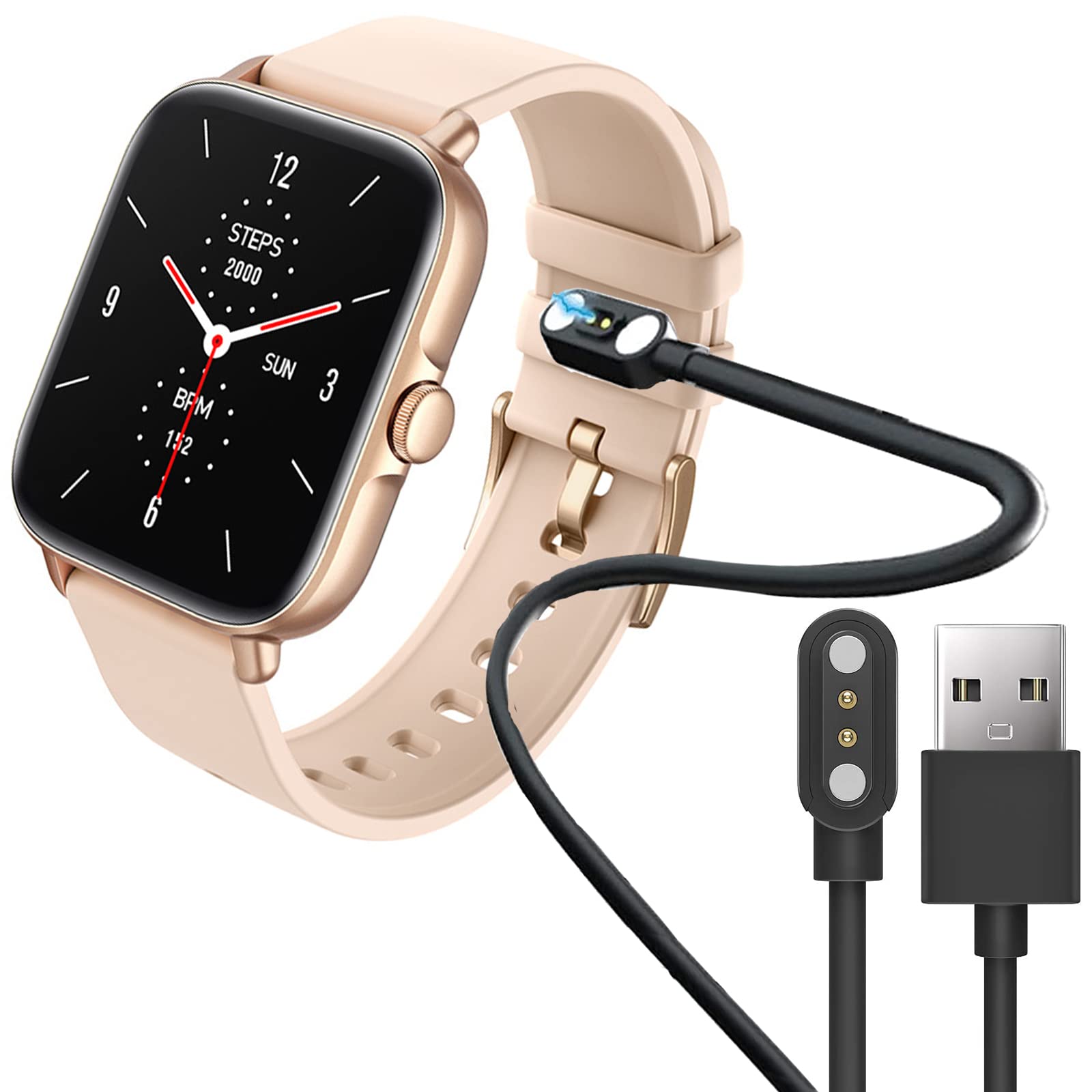 BANLVS Smart Watch Charger Cable - Magnetic USB Replacement Compatible with Smaiit Y22 Watch & BANLVS Y22 (Black)