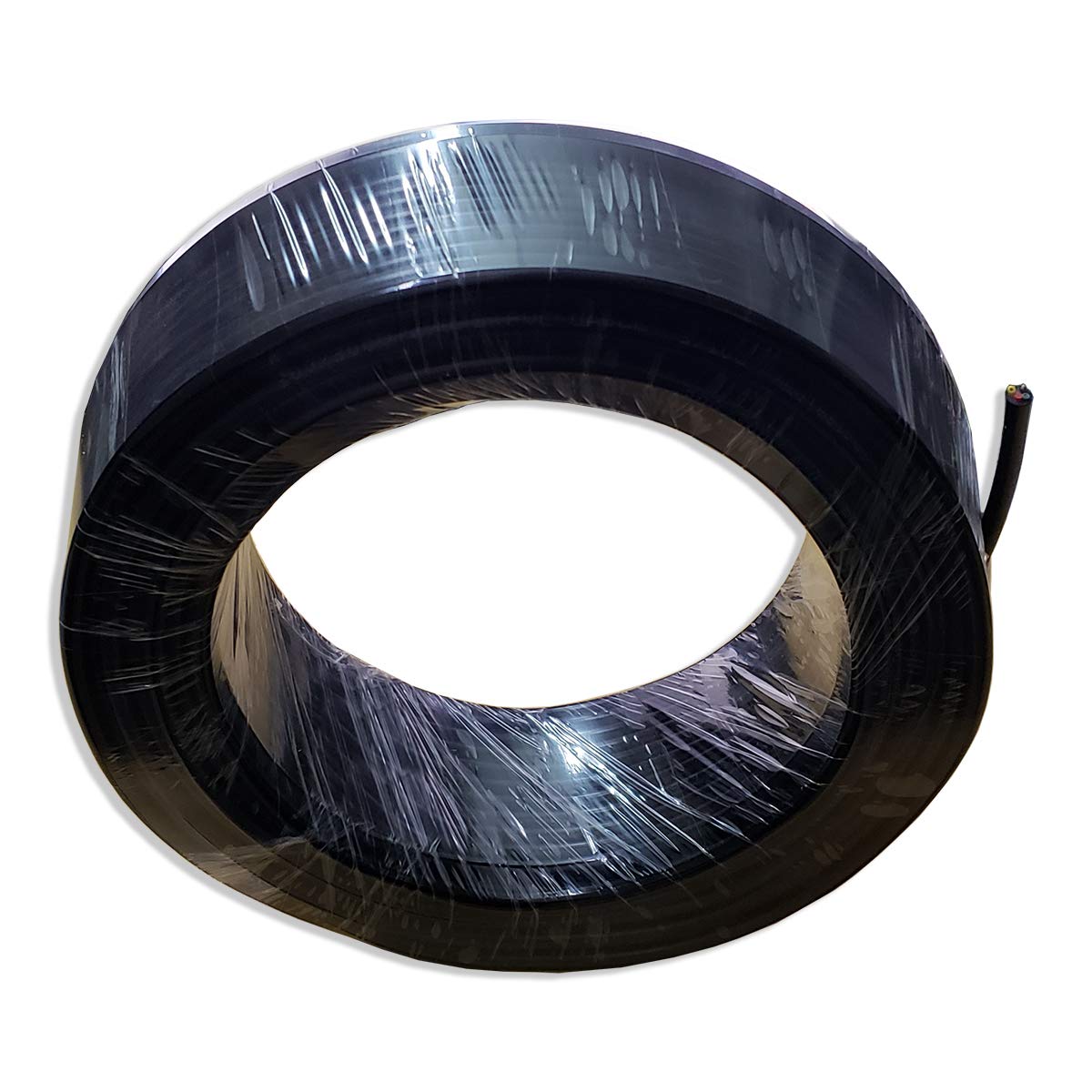 100Ft 22 Awg Gauge Wire/Cable Rvv 4 Conductor Bare Copper For Video Intercom Cable/Video Door Phone Wire/Alarm Security Burglar Cable Wire,Extension Cord/Lines,Black Outer Jacket