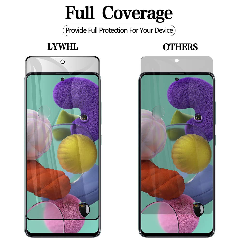 [2 Pack] For Samsung Galaxy S20 Fe / A53 / A52 / A51 Privacy Screen Protector, Anti Spy Tempered Glass Protector Film [Dont Supp