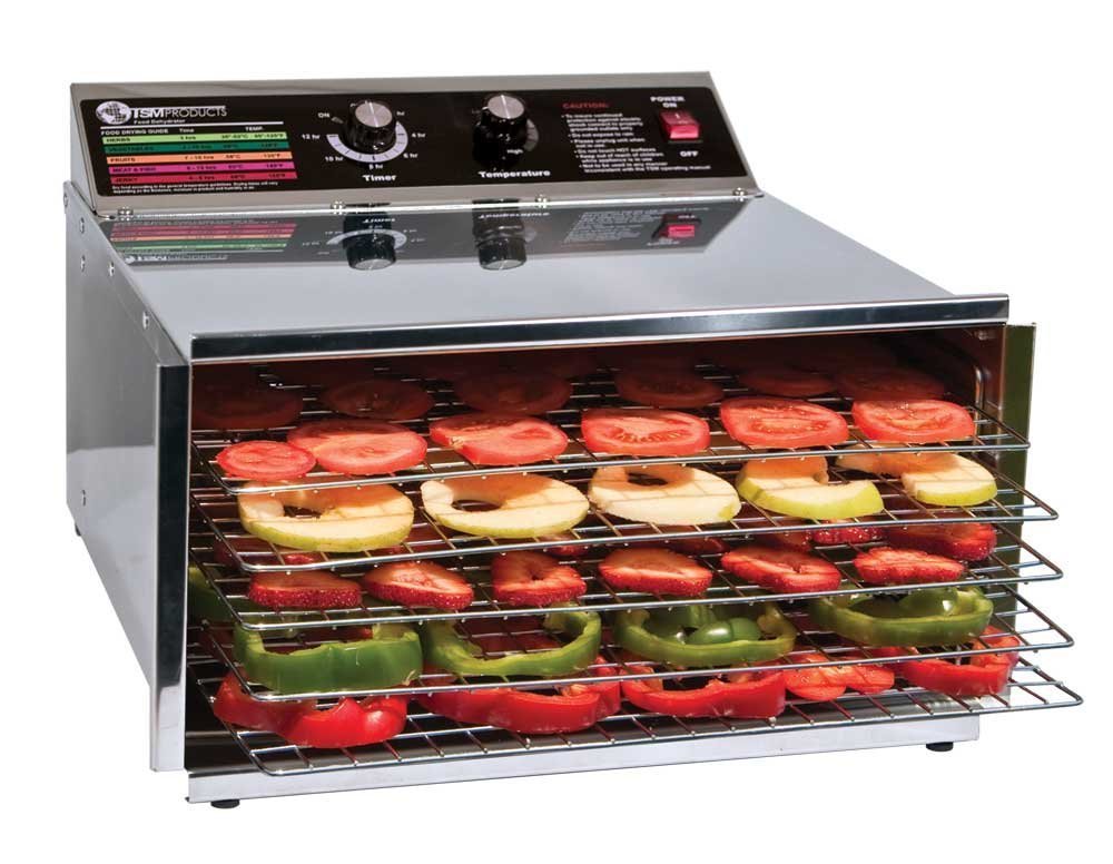 Tsm Products Stainless Steel Food Dehydrator With 5 Stainless Steel Shelves