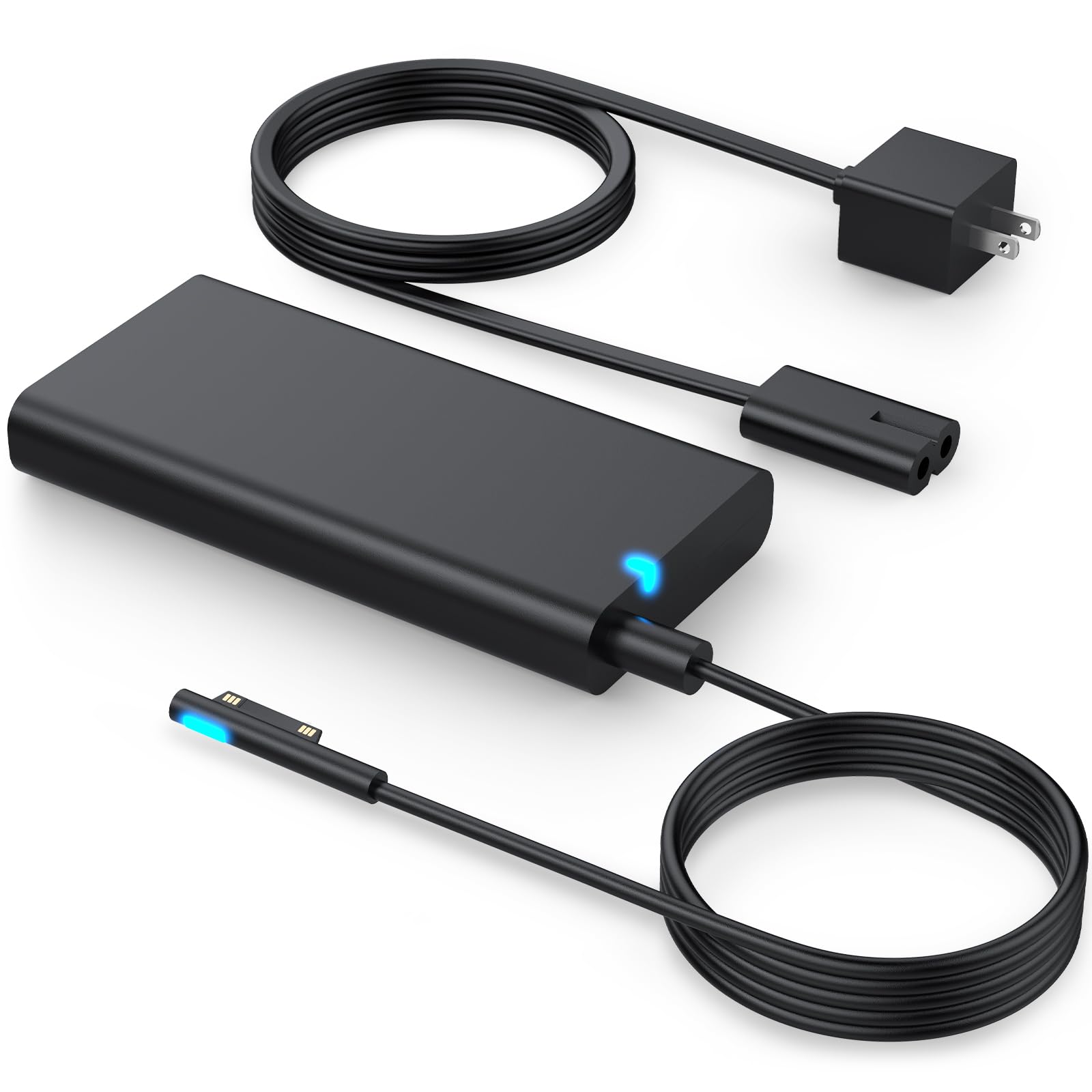 Surface Pro Charger, [Ultra Thin] Compatible For Microsoft Surface Pro 8, 7+, 7, 6, 5, 4, X, 65W Windows Surface Laptop 3, 2, 1,