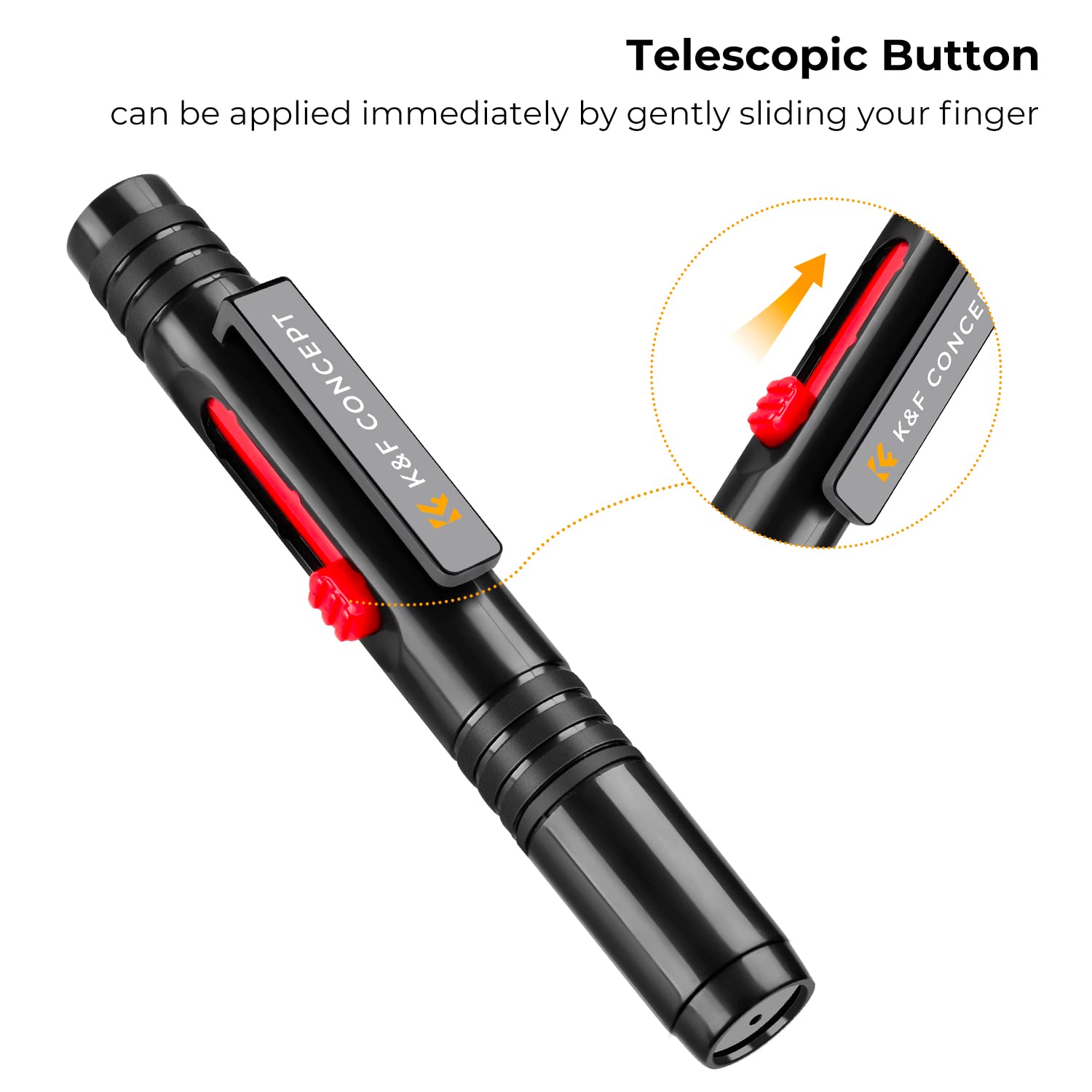 K&F Concept Professional Lens Cleaning Pen With Soft Brush, Carbon Head Lens Cleaning Pen For Canon, Nikon, Pentax, Sony Digital