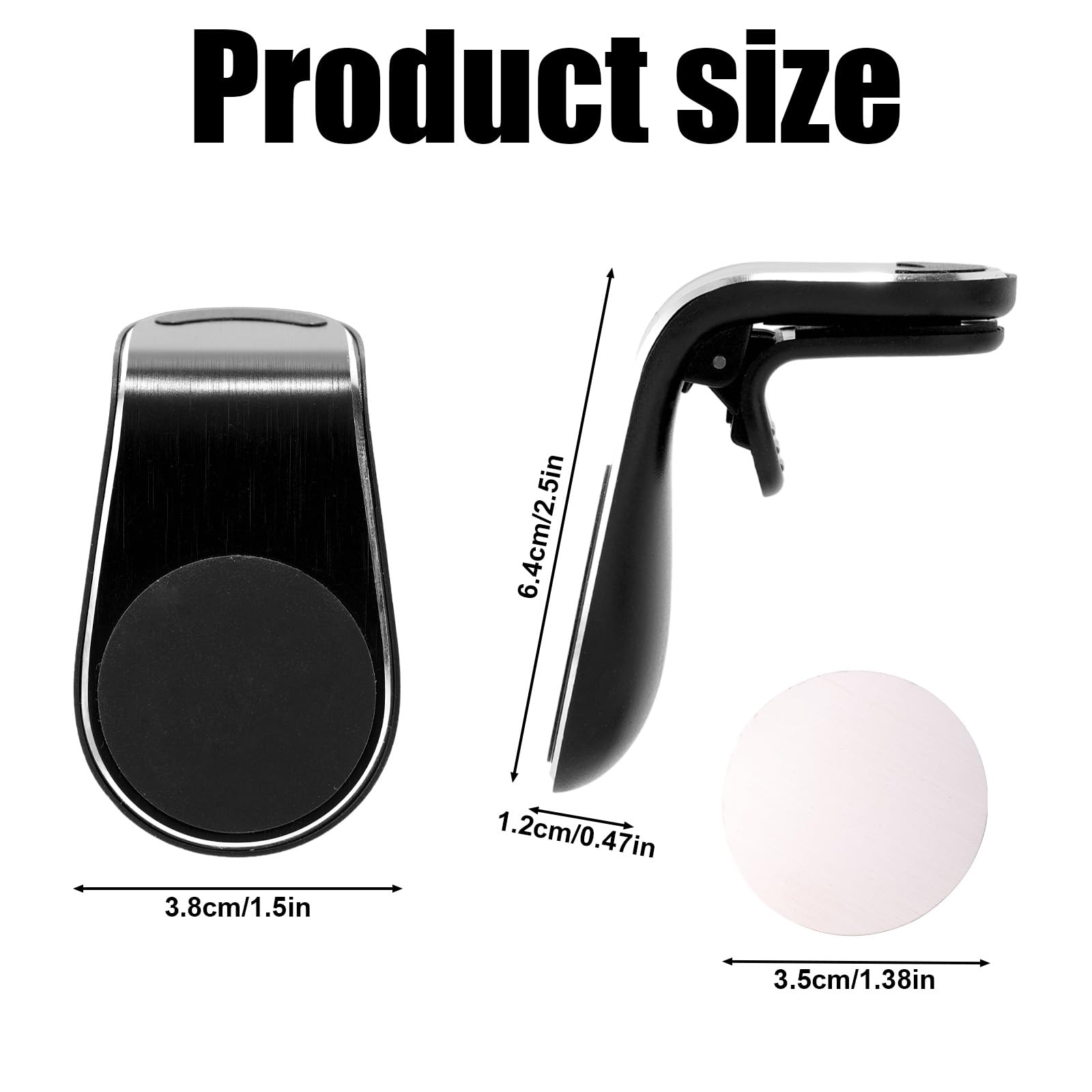 Mobile Phone Navigation Magnetic Bracket, 360 Rotational L-Type Magnetic Car Mount Universal Phone Holder Air Vent Car Magnet Mo