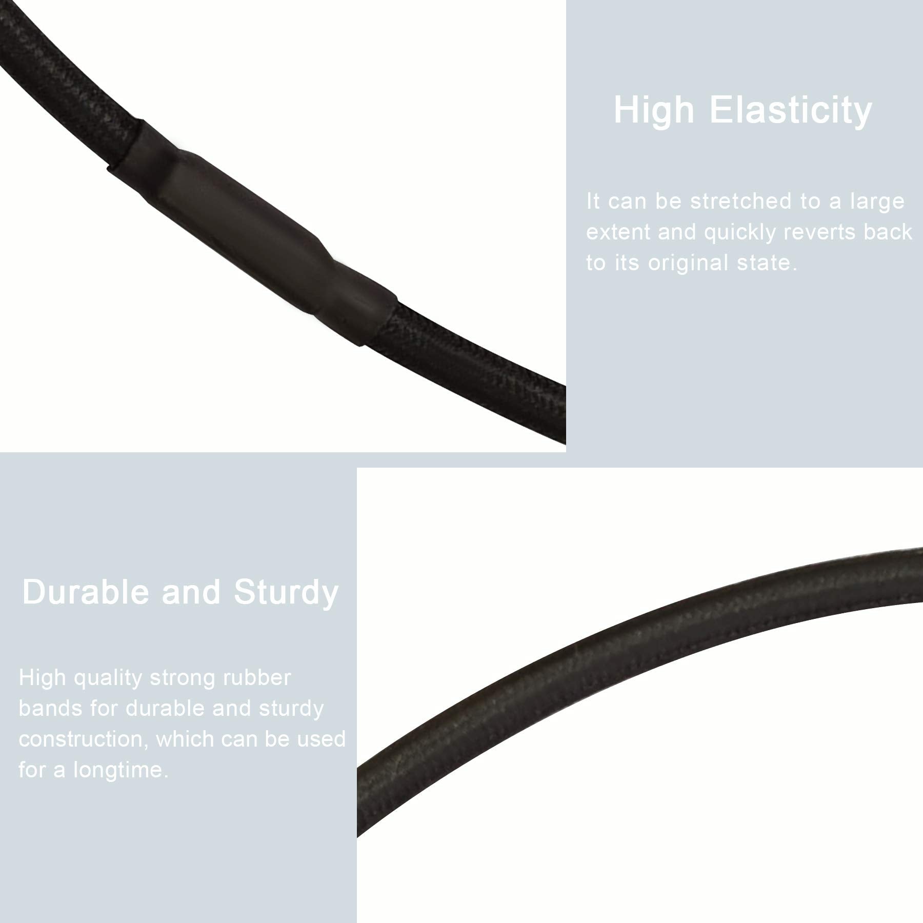 Mictop Universal Elastic Bands Replacement For Microphone Shock Mount Mic Holder Clamp Clip Anti Aging Rubber Rings, 6Pcs (Black