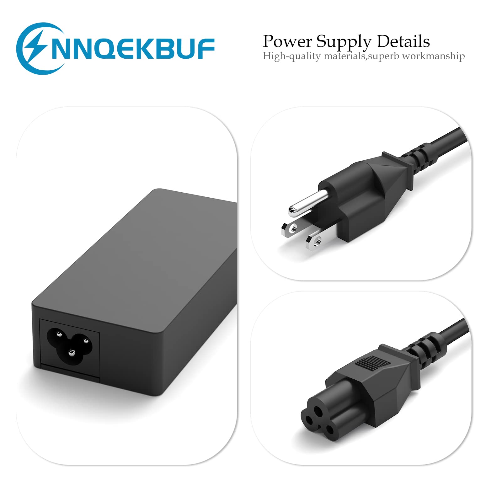 NNQEKBUF Chromebook Charger 65W USB Type C Power Cord for HP Chromebook 14 & Spectre X360, Model SM65CL-01, Compatible Replacement