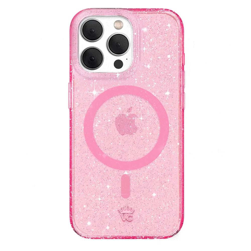 Velvet Caviar Compatible With Iphone 15 Pro Max Case Pink Glitter For Girls [8Ft Drop Tested] Compatible With Magsafe   Protecti