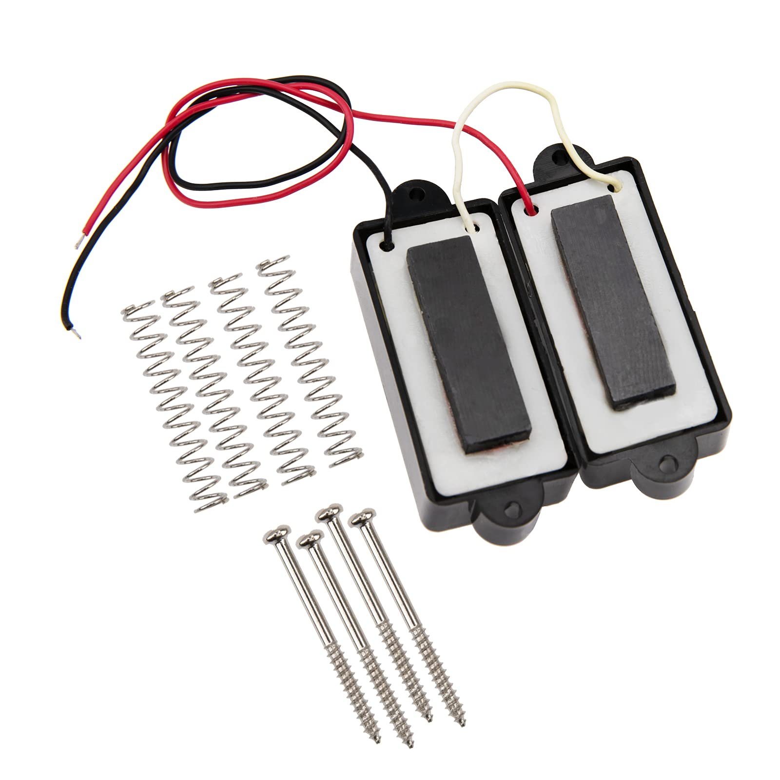 2Pcs Yootones Bass Open Pickups Humbucker Pickup Compatible With 4 String P Bass Replacement (Black)