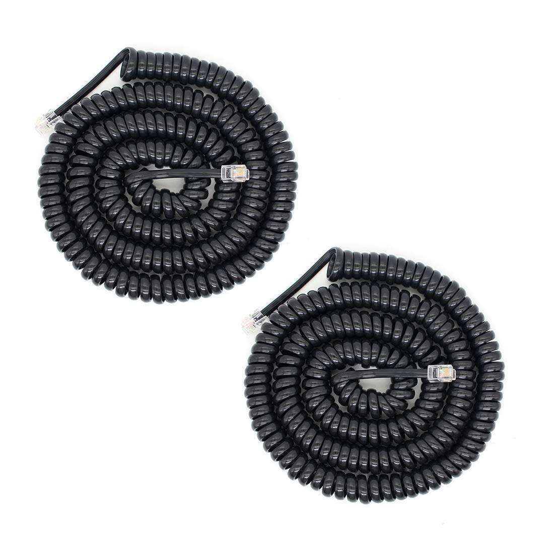 Telephone Handset Cord Detangler Cable Pure Copper Coiled 2.64 To 22 Feet Uncoiled Landline Phone Spiral Curly Cable Extension M