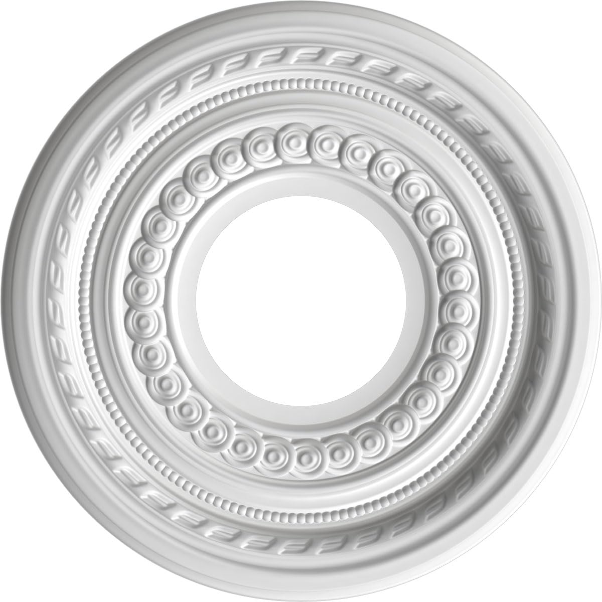 Ekena Millwork Cmp10Cocsv Cole Thermoformed Pvc Ceiling Medallion (Fits Canopies Up To 4 1/4), 10Od X 3 1/2Id X 3/4P, Metallic S