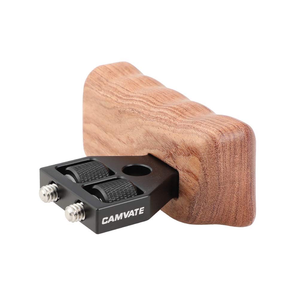 Camvate Dslr Wooden Handle For Right Grip Mount Support For Dv Video Cage Rig(Right Hand)   1476