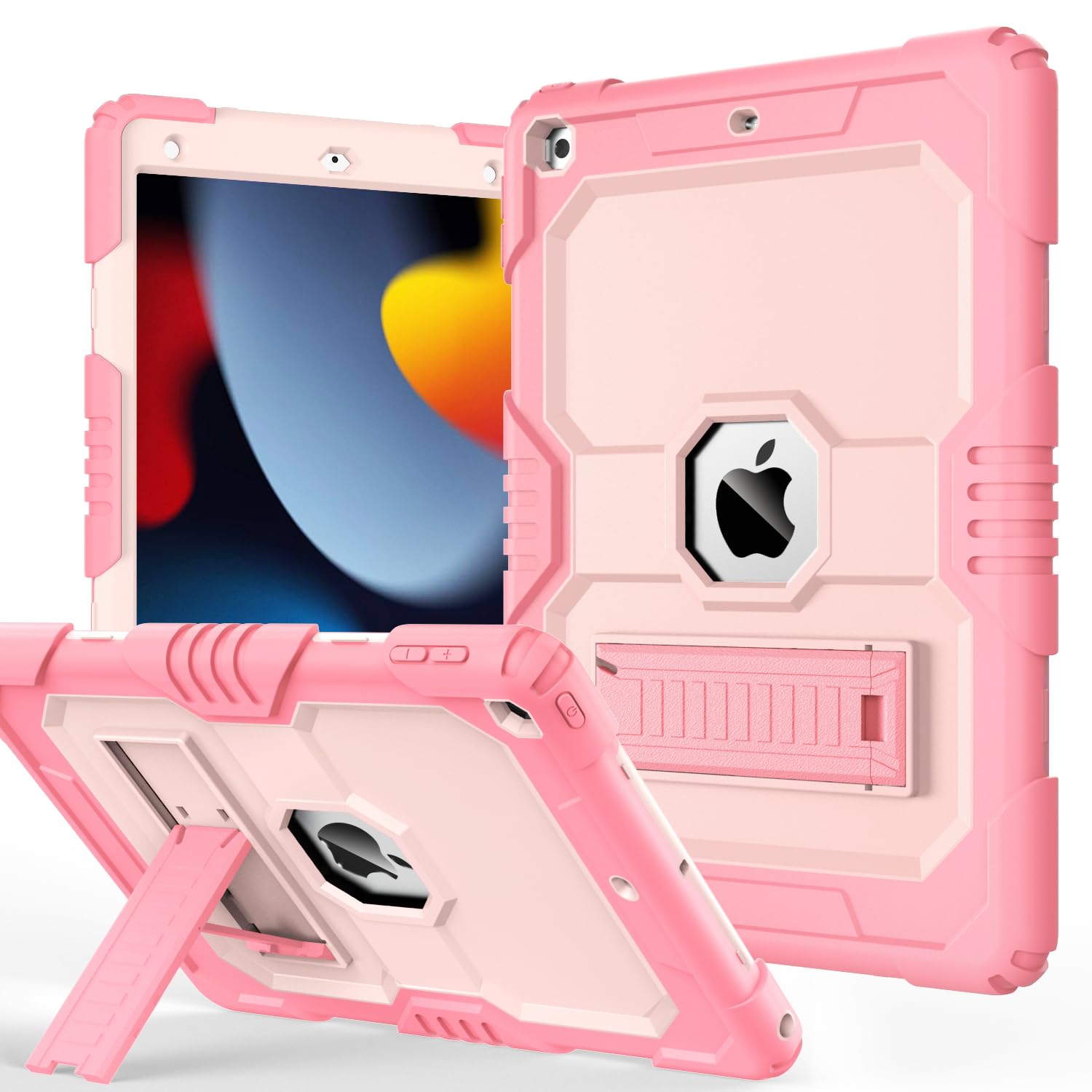 Okp Case For Ipad 9Th/ 8Th/ 7Th Generation (2021/2020/2019), Heavy Duty 10.2 Ipad Shockproof Rugged Protective Cover With Built 