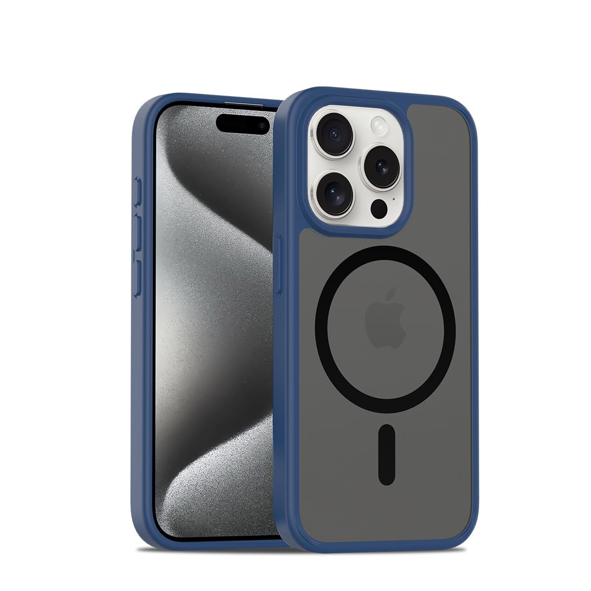 Magnetic for iPhone Case,Compatible with MagSafe,Military Grade Drop Tested, Shockproof Matte Translucent Hard Back Slim Protect