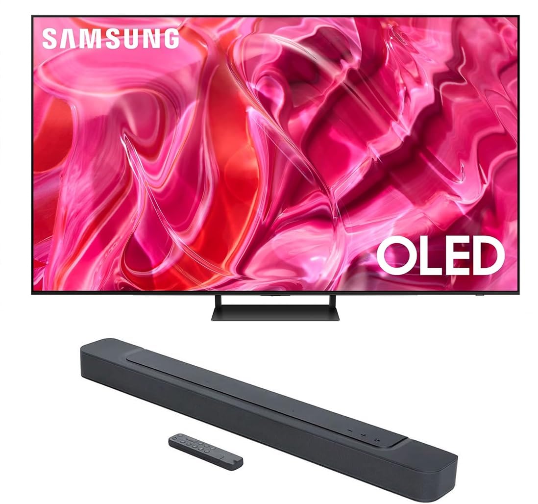 Samsung Qn77S90Cafxza 77 Inch 4K Oled Smart Tv With Ai Upscaling With A Bar-300 5.0Ch Soundbar With Multibeam Sound And Dolby At