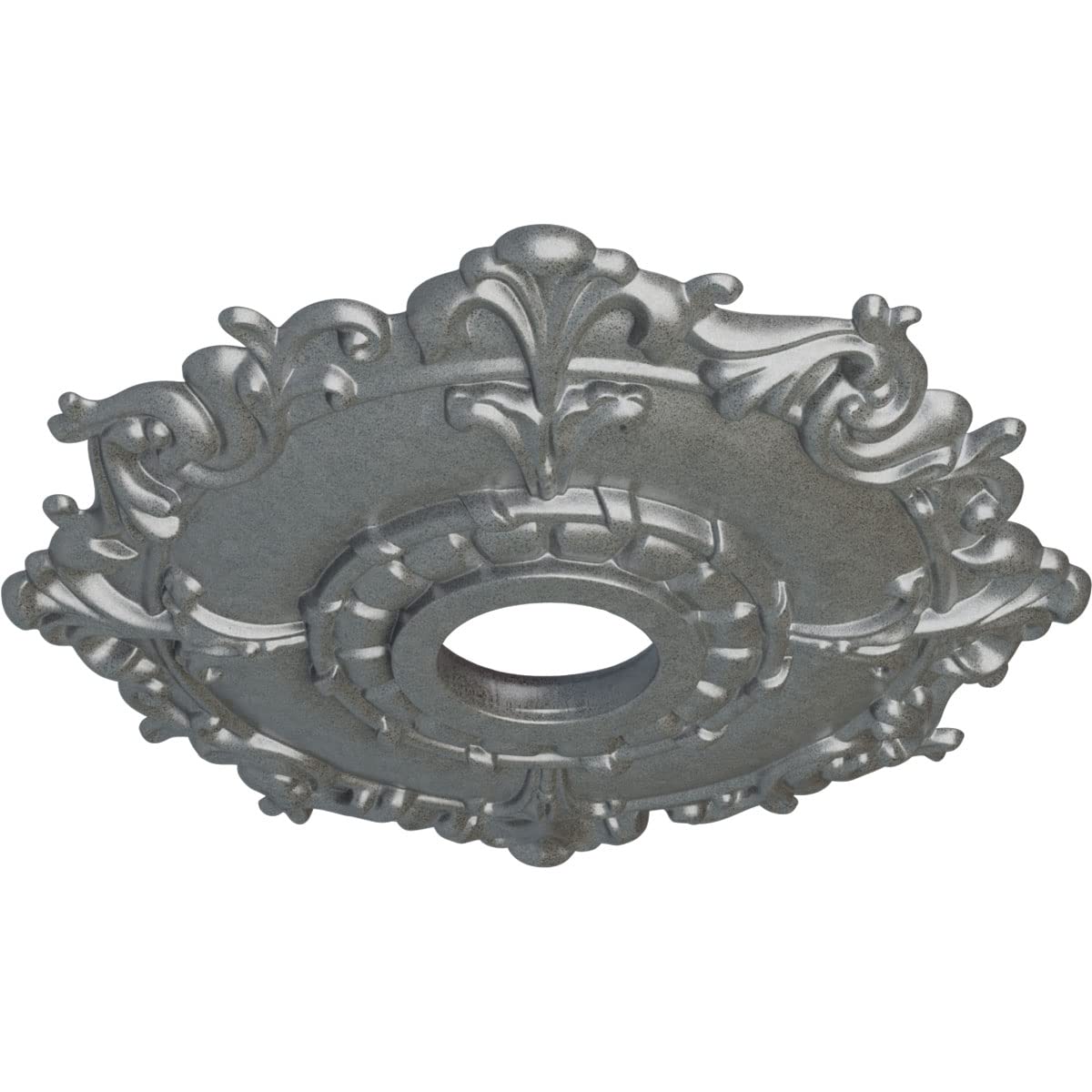 Ekena Millwork Cm18Rlpls Riley Ceiling Medallion, Platinum