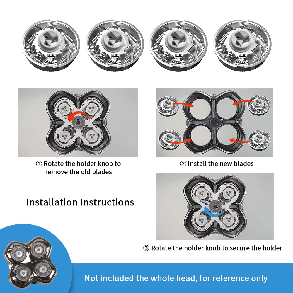 Shaver Replacement Blades,Electric Razor Replacement Head,4 Pack