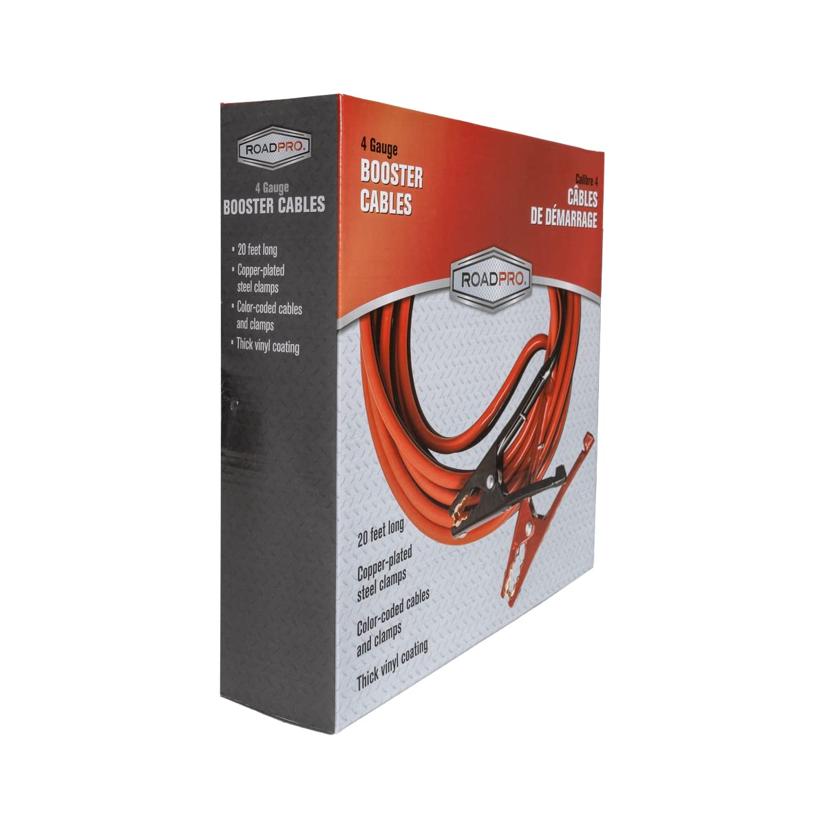 Roadpro Rp04955 4 Gauge Booster Cables - 20 Foot Long