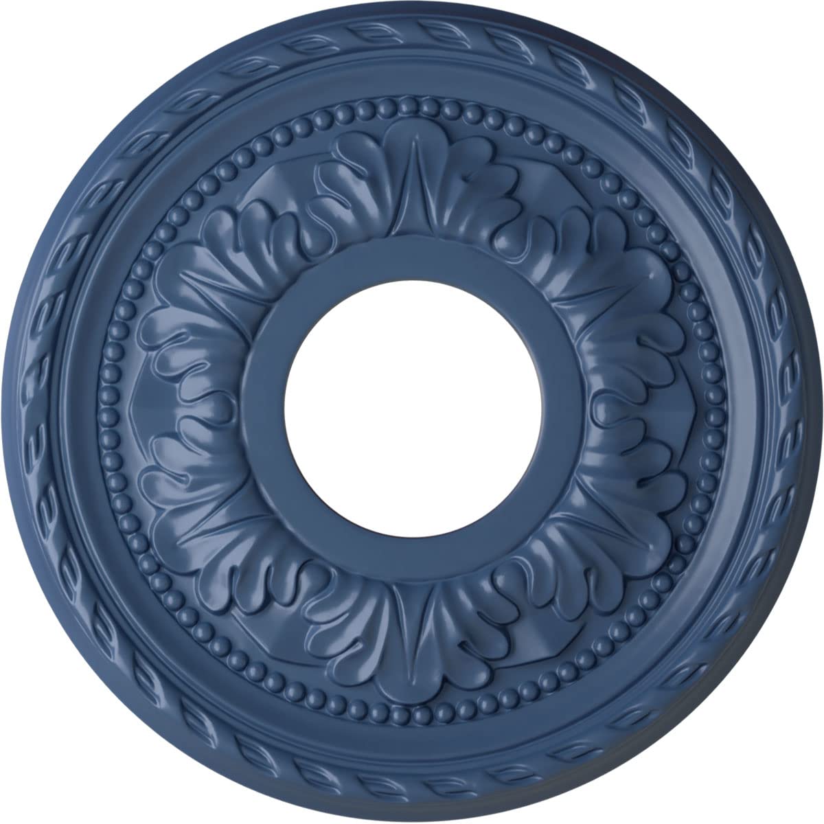 Ekena Millwork CM11PMAMF 11-3/8 x 3-5/8 x 7/8 Palmetto Ceiling Medallion