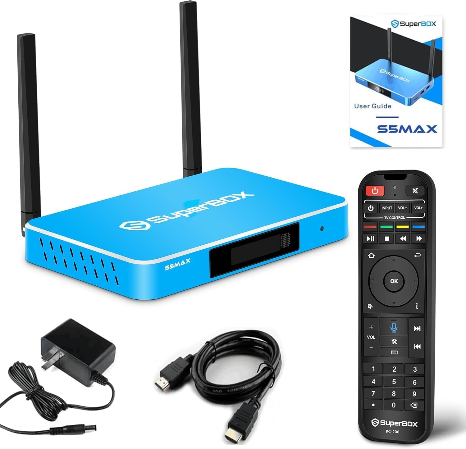 Brayears Authorized To Sell S5 Max Bundle Box 2025 New Edition With Remote Control Voice Command, Manual, Hd Cable