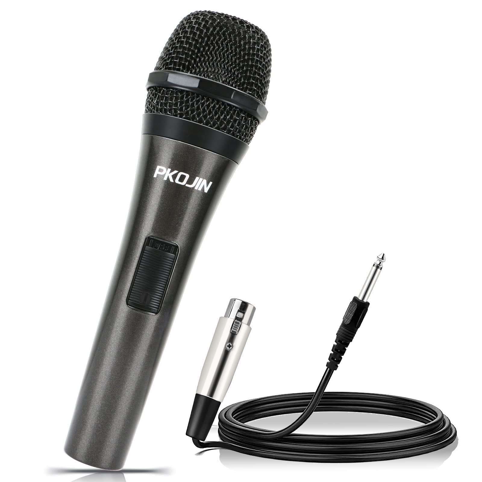 Pkojin Dynamic Karaoke Microphone For Singing, Vocal Wired Microphone For Karaoke, Handheld Mic With 10 Ft Cable, Mics For Speak