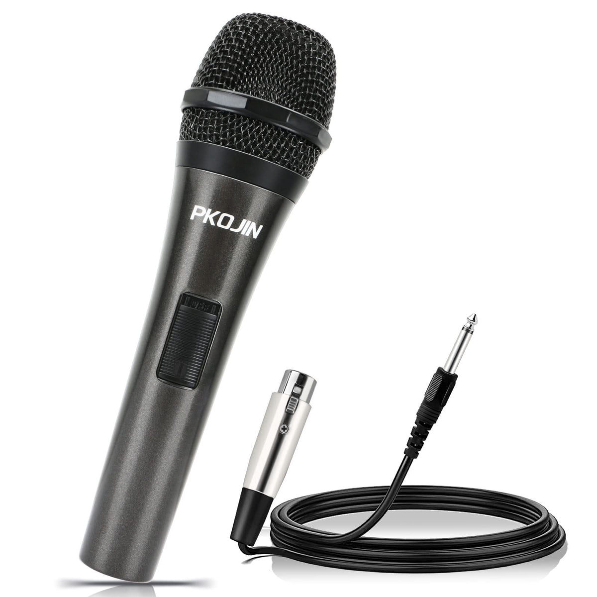 Pkojin Dynamic Karaoke Microphone For Singing, Vocal Wired Microphone For Karaoke, Handheld Mic With 10 Ft Cable, Mics For Speak