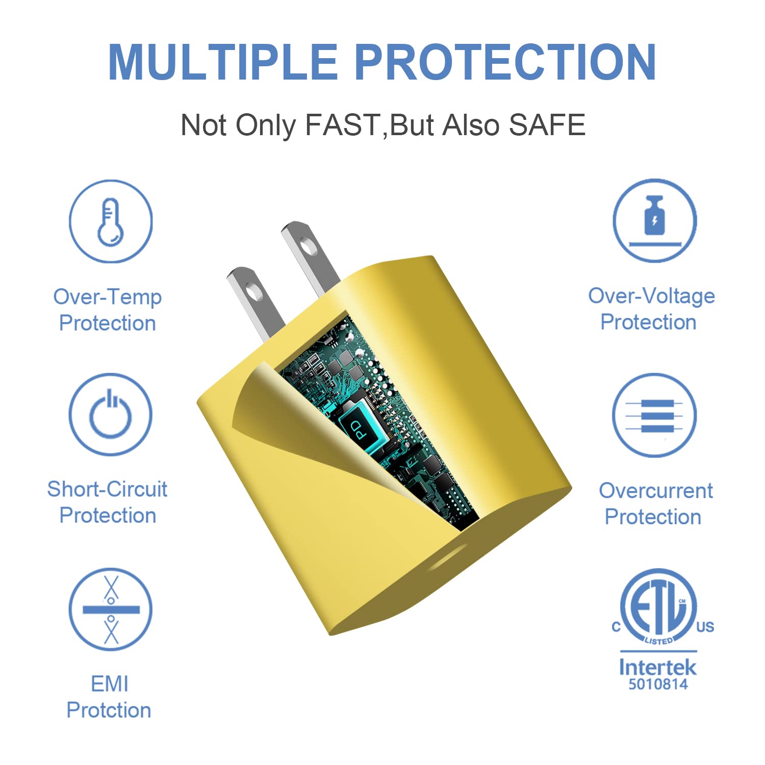 Usb C Charger Block Iphone Charger Block Type C Charger 3 Pack For Iphone 16/16 Plus/16 Pro/16 Pro Max/Iphone 15/15 Plus/15 Pro/