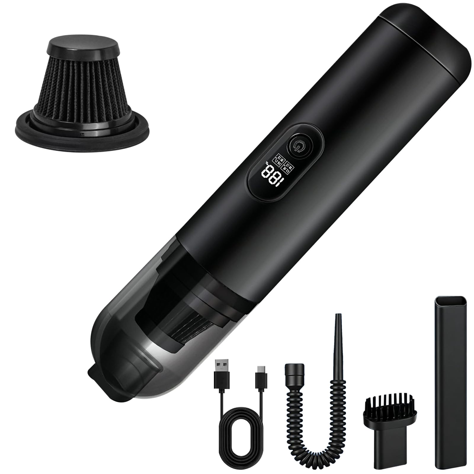 Pegovo Handheld Vacuum Cordless Car Vacuum Portable, Cordless Handheld Vacuum Cleaner With Fast Charging Long Runtime Washable F