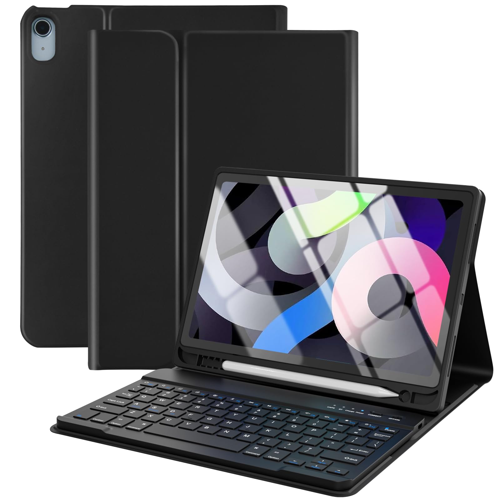 Taiyang For Ipad Air 11 Inch Case With Keyboard For Ipad Air 5 2022/Ipad Air 4Th Gen Keyboard Case With Pencil Holder, Wireless