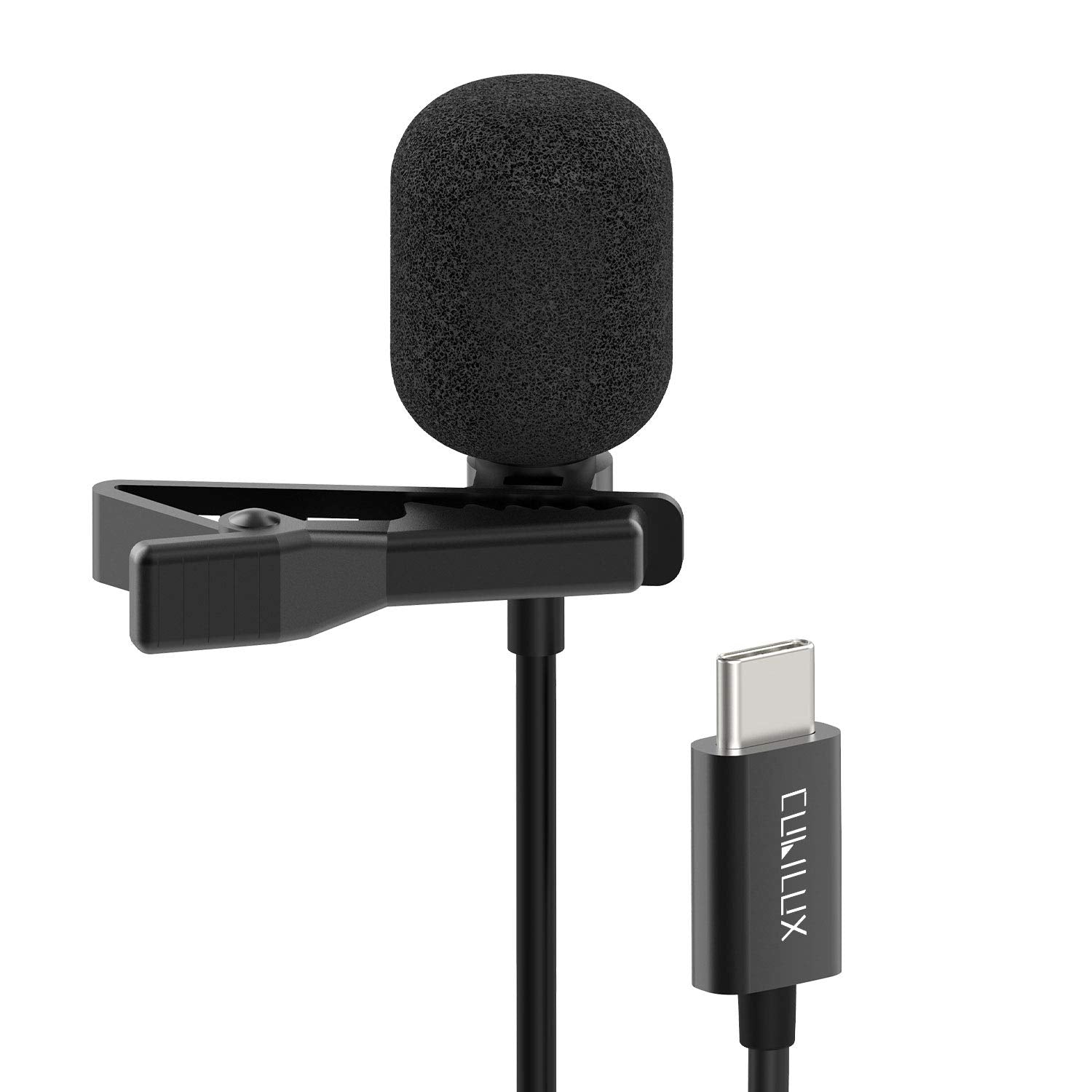 Cubilux USB C Microphone, Type C Lavalier MIC, External Lapel Clip MIC for iPhone 15+/15 Pro Max, iPad 10 iPad Pro iPad Air 5/4,