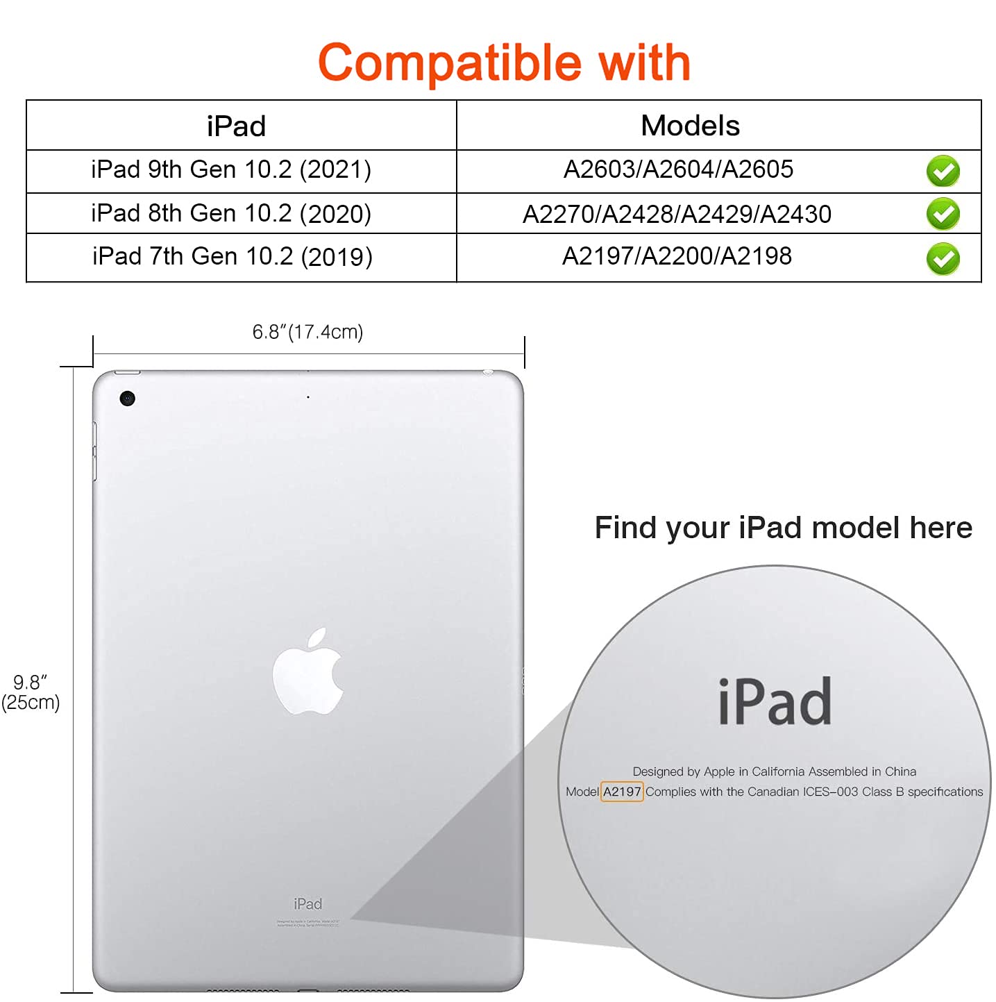 Hsxfl Rotating Case For Ipad 9Th/8Th/7Th Generation   360 Degree Protective Ipad Covers 10.2 Inch With Auto Sleep/Wake Function,