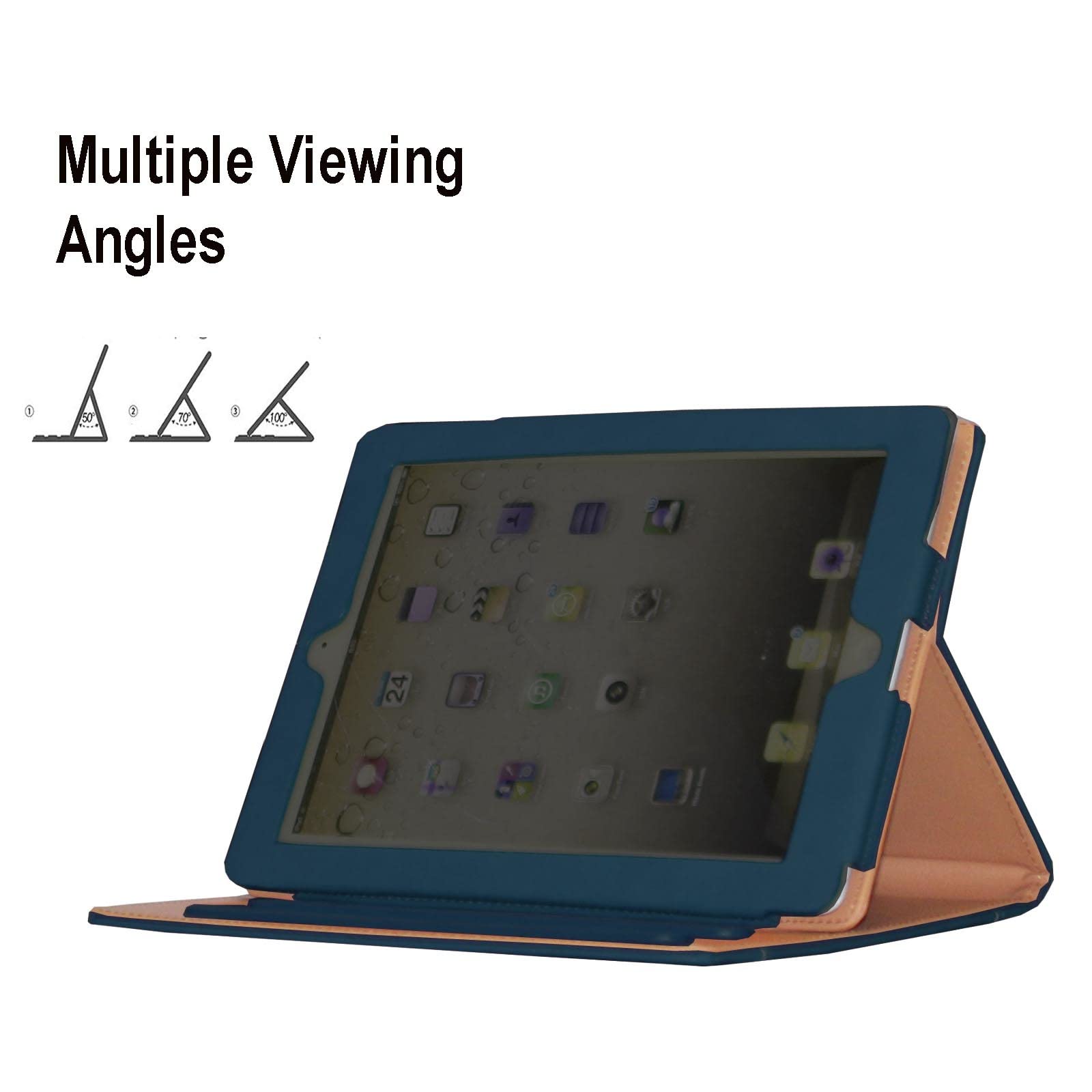 Jytrend Case For Ipad Air 11 Inch 6Th Gen(M2 2024) /10.9 Air 5Th /Air 4Th Generation, Folio Stand Magnetic Smart Cover With Pocket For Ipad Air 6/5/4 A2902 A2903 A2588 A2589 A2316 A2324 (Navy Blue)