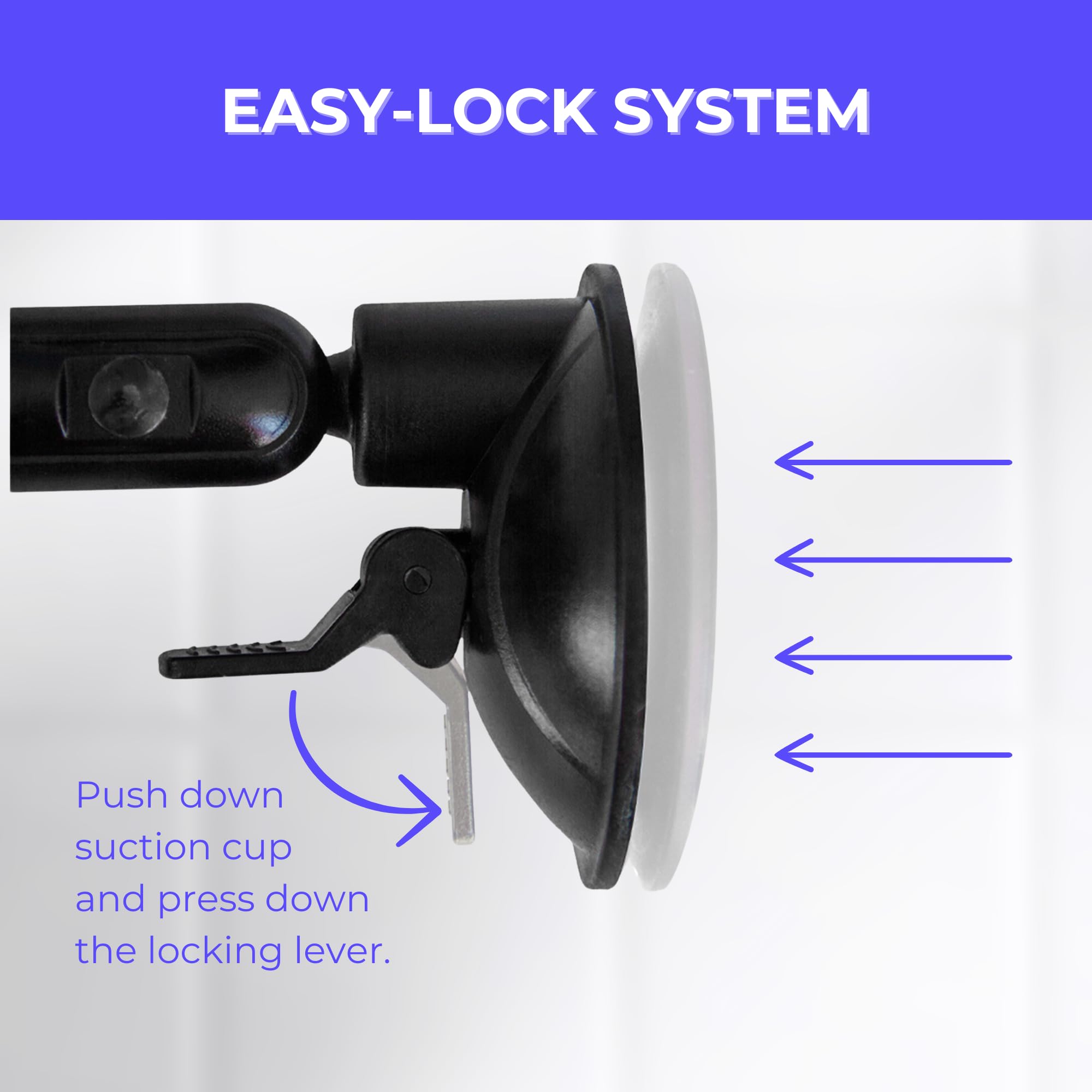 Hula+ Phone Holder Portable Mount, Reusable Stand For Shower, Mirror, Kitchen, Window, & Bathroom, Adjustable Rotation For Conte