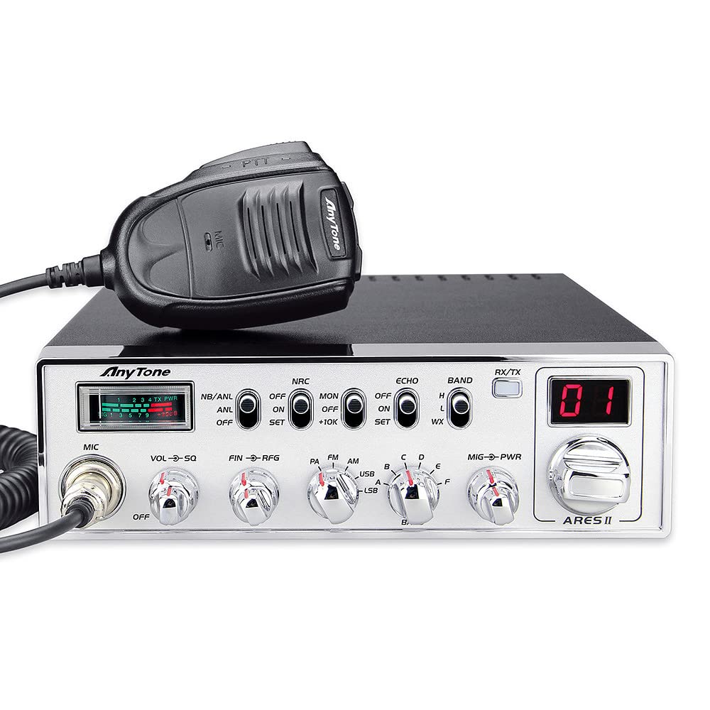 Anytone Ares Ii 10 Meter Radio For Truck, With Ctcss/Dcs, High Power Output Max Fm 40W, Am 12W,Ssb 35W.