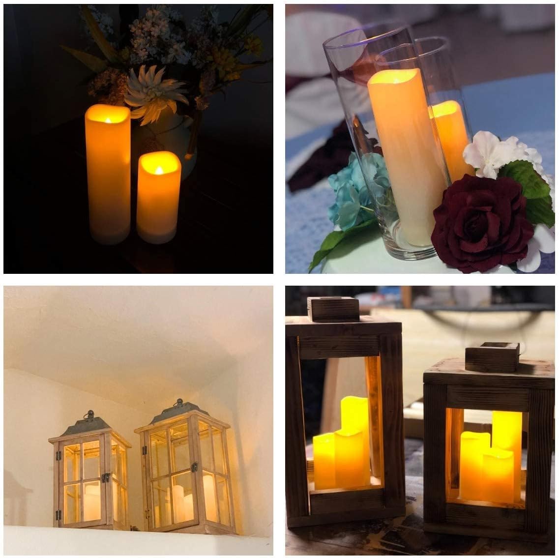 Aignis Flameless Led Candles Battery Operated With 10 Key Remote And Timer, Outdoor Indoor Waterproof For Home/Birthday/Wedding/