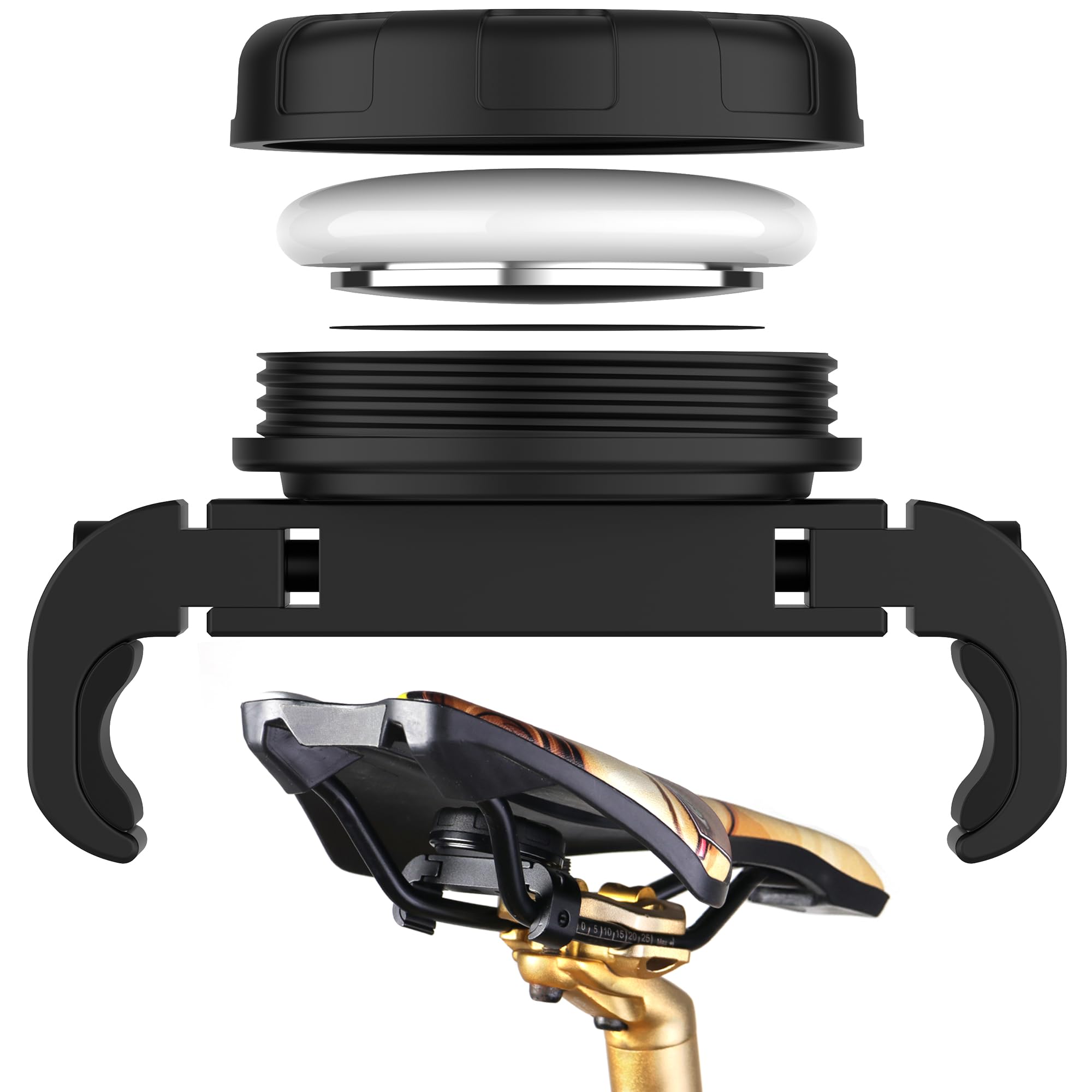 Dlenp Airtag Bike Mount, Bike Hidden Mount For Airtag Under The Seat, Bicycle Gps Tracker Holder, Anti Theft Airtag Case, Waterp