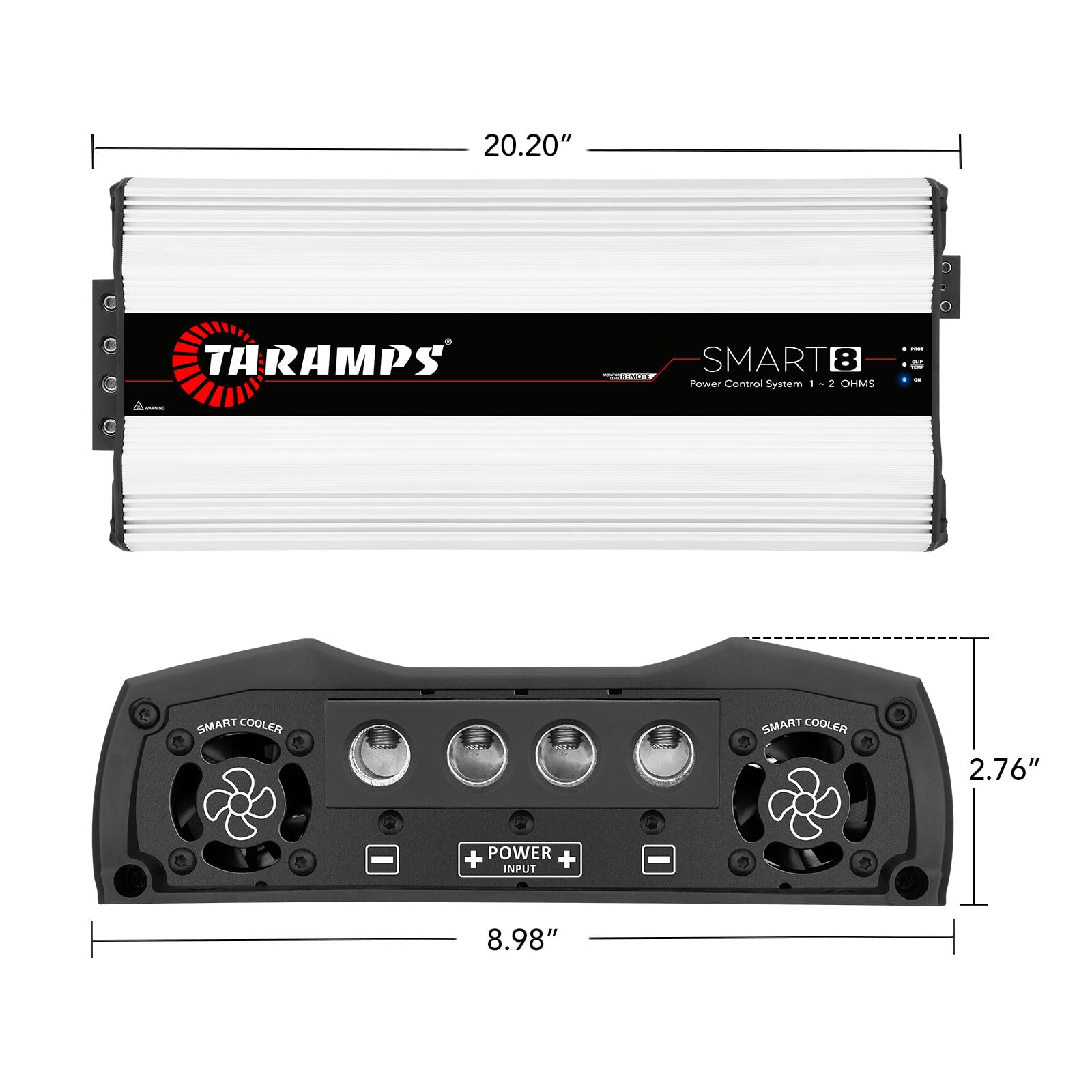 Taramps Smart 8 Amplifier 1 To 2 Ohms 8000 Watts Rms, Multi Impedance, 1 Channel, High Performance, Class D, Monoblock, Great Fo