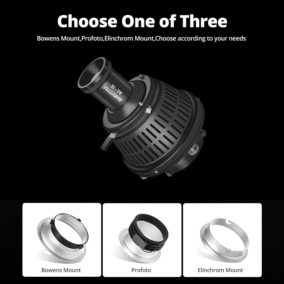 Ambitful Al-16 Optical Focalize Condenser Beam Light Cylinder Optical Focalize Art Photography Light Cylinder (Elinchrom Mount)