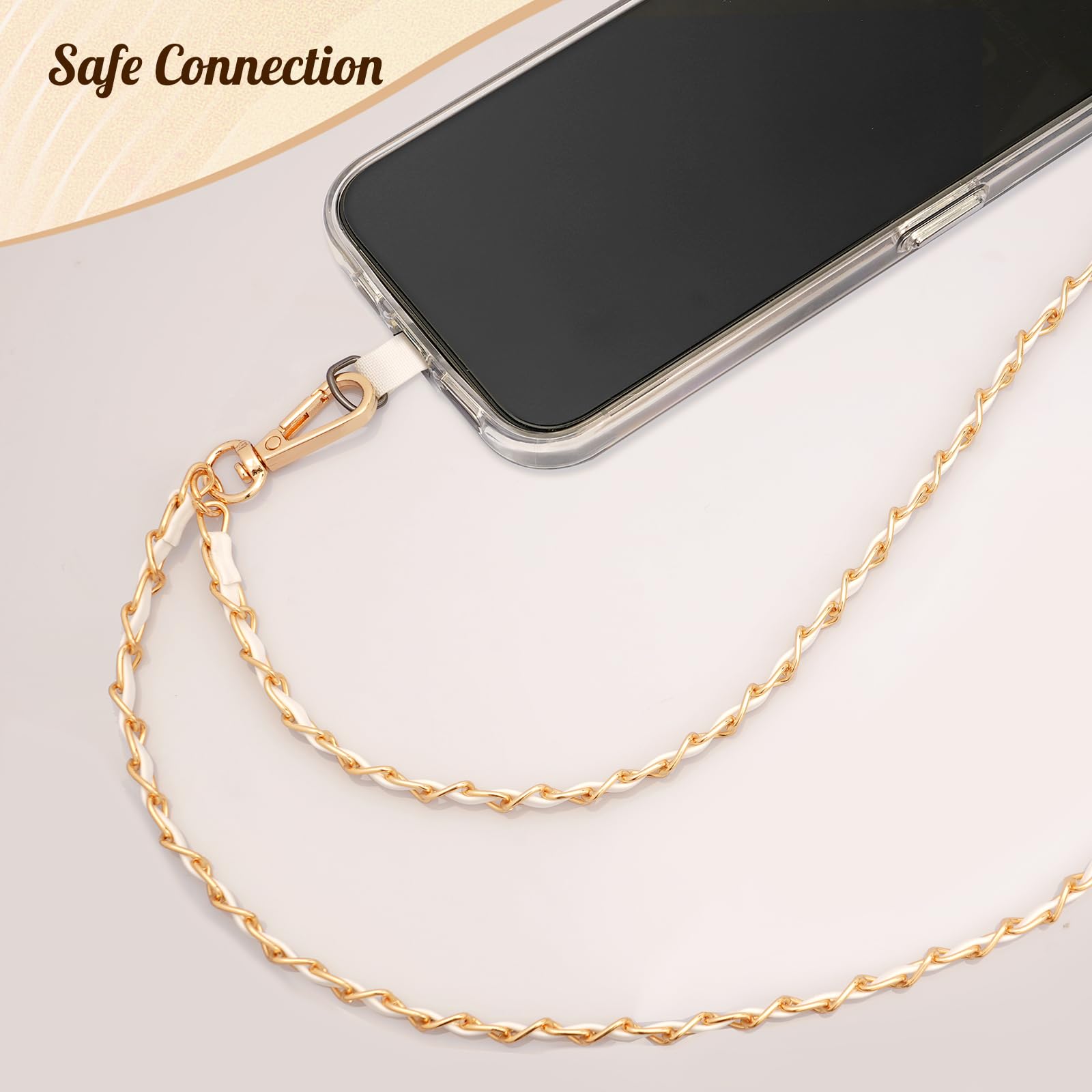 Timovo Universal Phone Lanyard, 57 Metal Cell Phone Chain Anti-Theft Crossbody Strap For Iphone 16, 15 And Most Smartphones, Cel