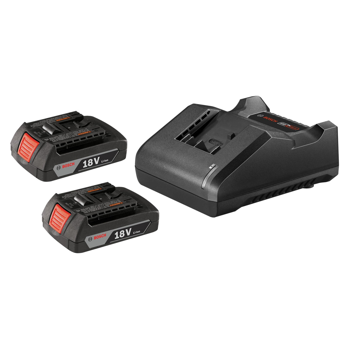 Bosch Gxs18V 23B21 18V Starter Kit With (2) 18V 1.5 Ah Slimpack Batteries And (1) 18V Standard Battery Charger