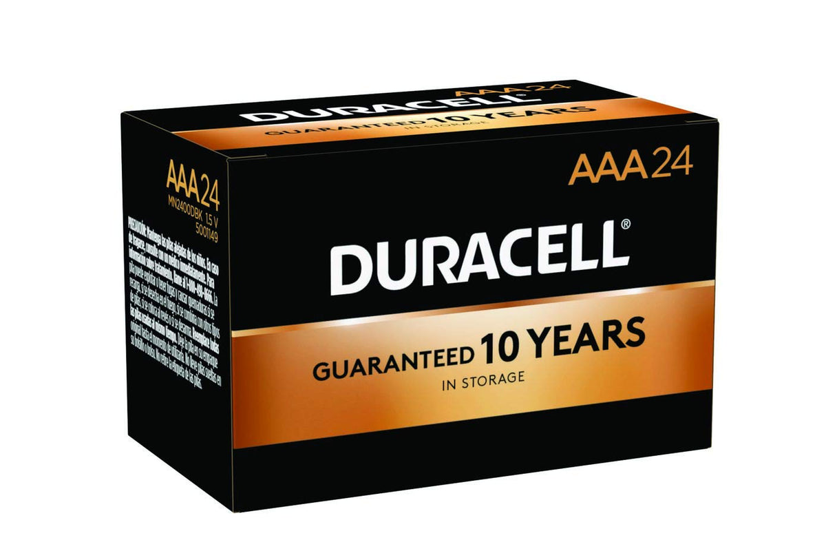 Duracell, Mn2400Bkd, Standard Battery, Aaa, Alkaline, Pk24