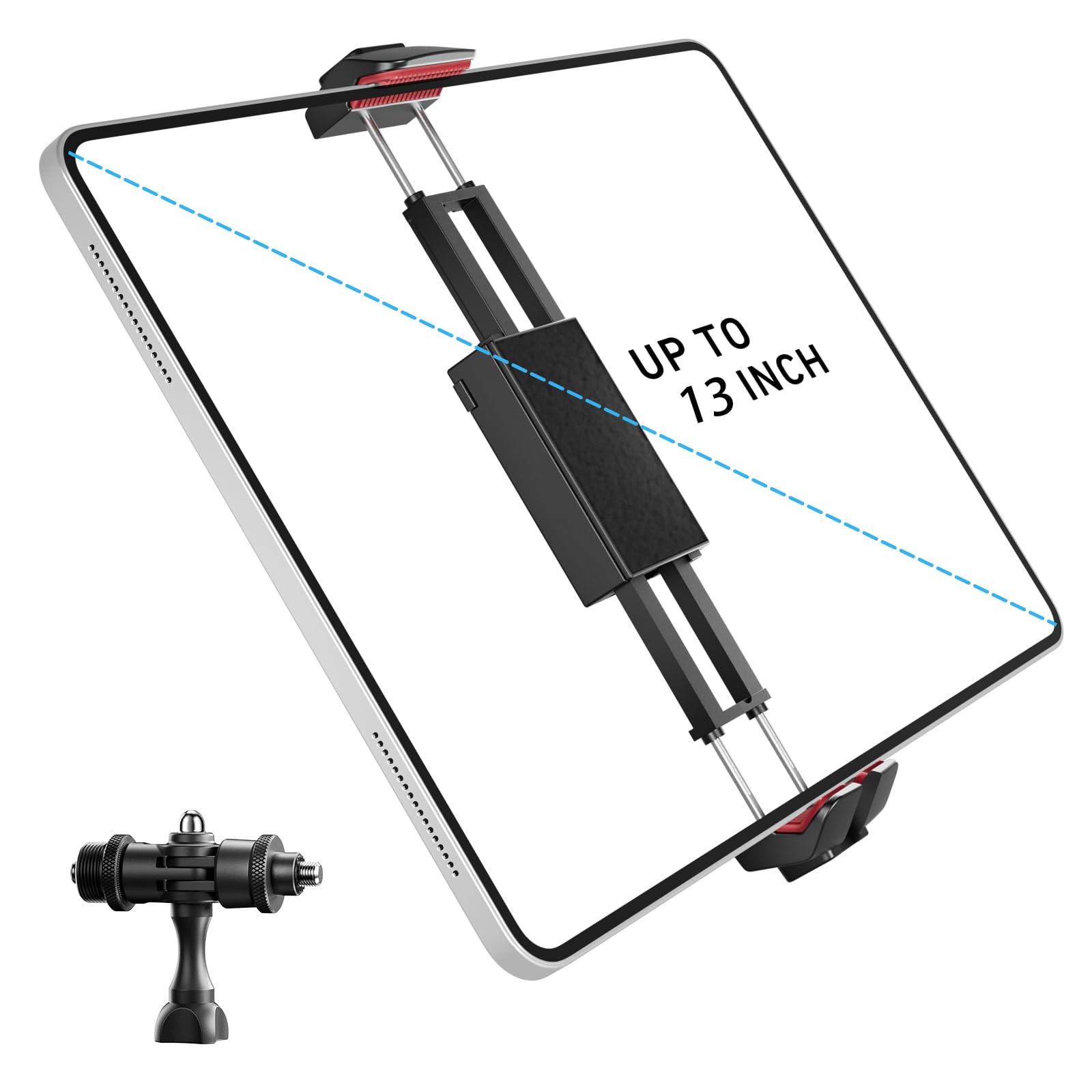 Kraftgeek Phone Ipad Tripod Mount, Iphone Holder For Tripod With 1/4    Screw Adapter, Iphone Tripod Mount For Ipad Pro 13'', Ip