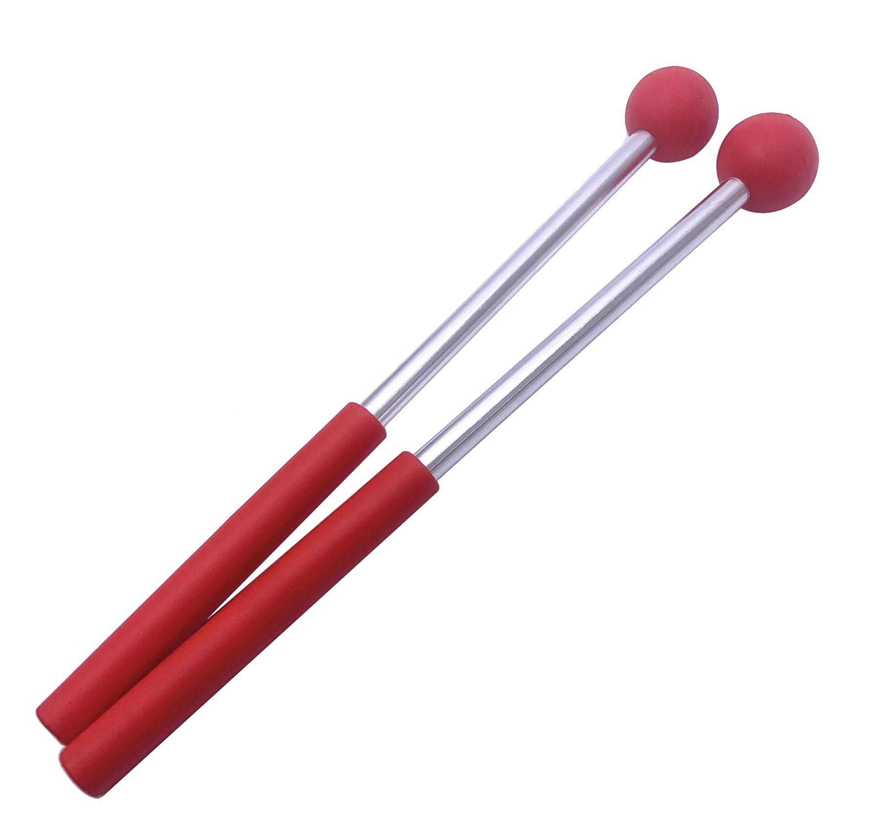 Tuoren Red Xylophone Mallets Glockenspiel Sticks Rubber Mallets Percussion Sticks For Tongue Drum, Glockenspiel, Xylophone, Chim