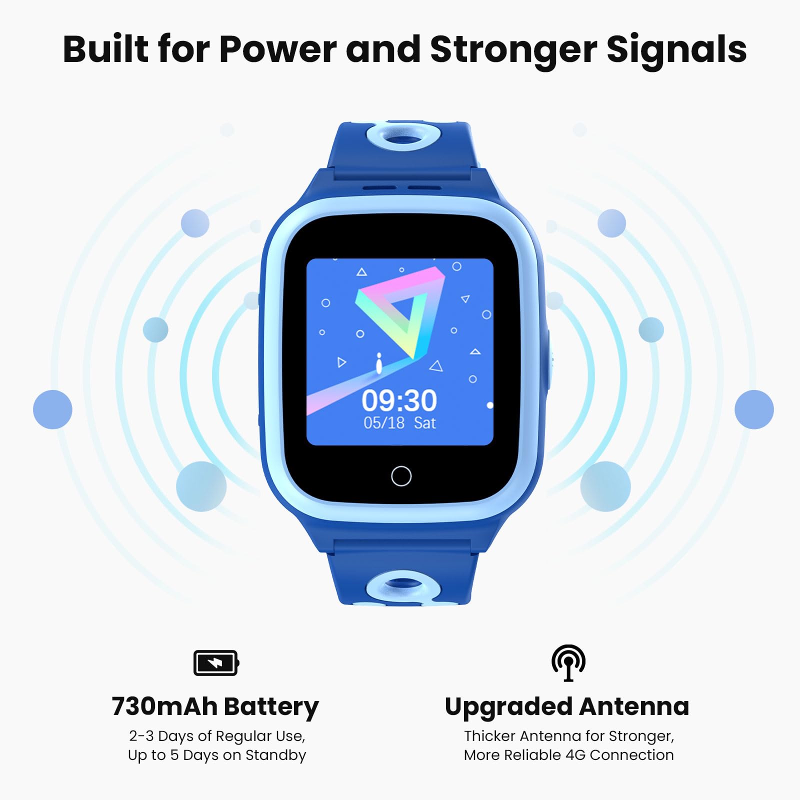 Eiotmart 4G Smart Watch For Kids, Kids Watch With Sim Card, Includes 30-Day Free Unlimited Plan | Call, Chat, Gps, Enhanced Pare