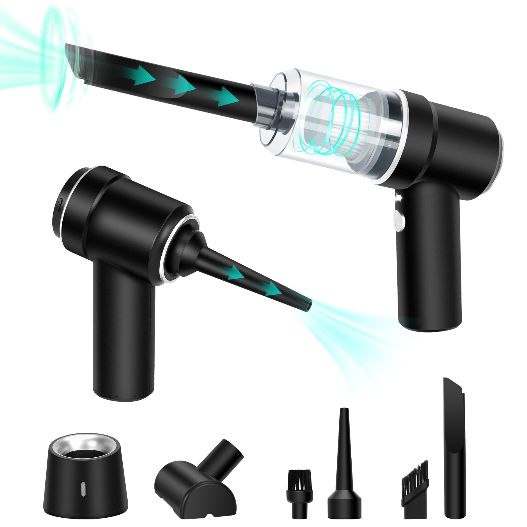 Handheld Vacuum Cordless, 8000Pa Mini Vacuum Cleaner Desk Vacuum, 120W High Power Car Vacuum 2 In 1 Air Duster, Keyboard Vacuum