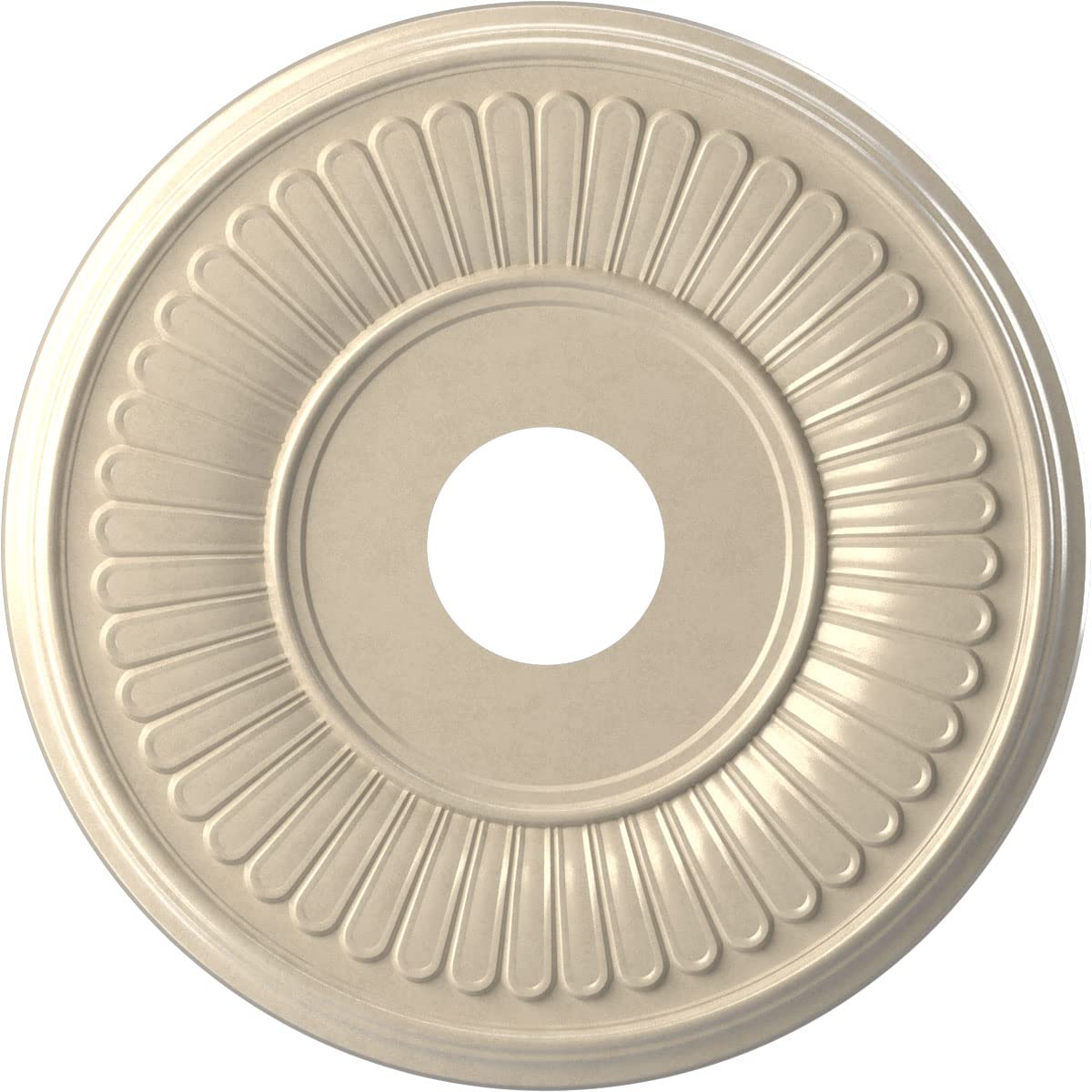 Ekena Millwork CMP16BEEPE Berkshire Thermoformed PVC Ceiling Medallion (Fits Canopies up to 7), 16OD x 3 1/2ID x 1P, Universal M