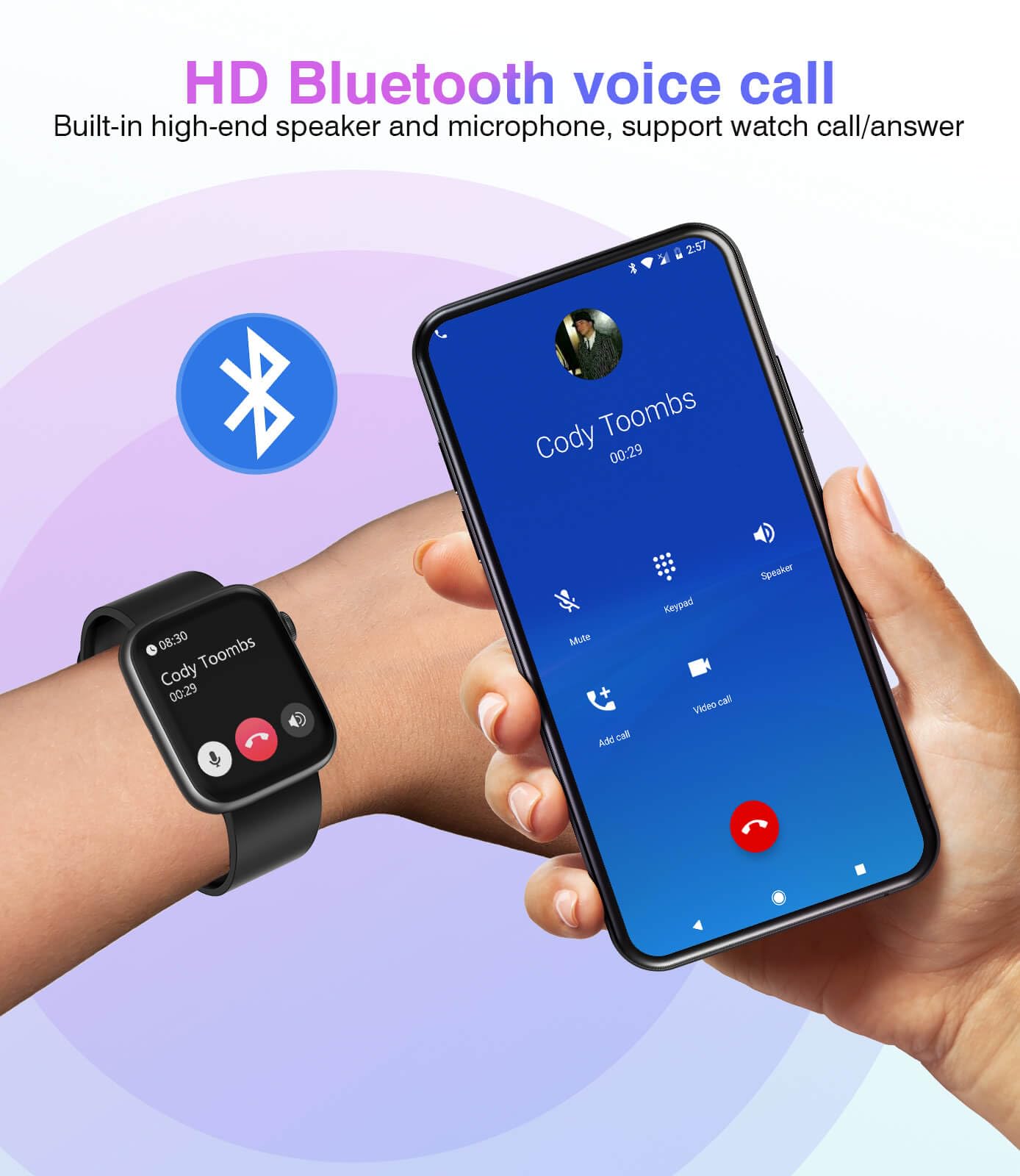 Earlysincere 2024 Smart Watch For Men Women With Bluetooth Call,1.9'' Hd Full Touch Screen Fitness Watch, Smartwatch With Ip67 W