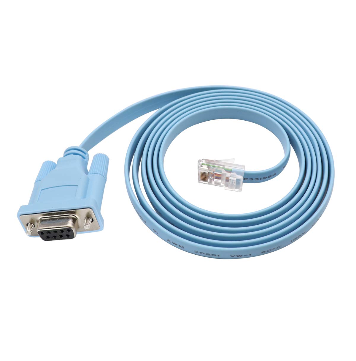 Cisco Console Cable 9 Pin Db9 Female Serial Rs232 Port To Rj45 Male Cat5 Ethernet Lan Rollover Console Cable Switch Cable Cisco(